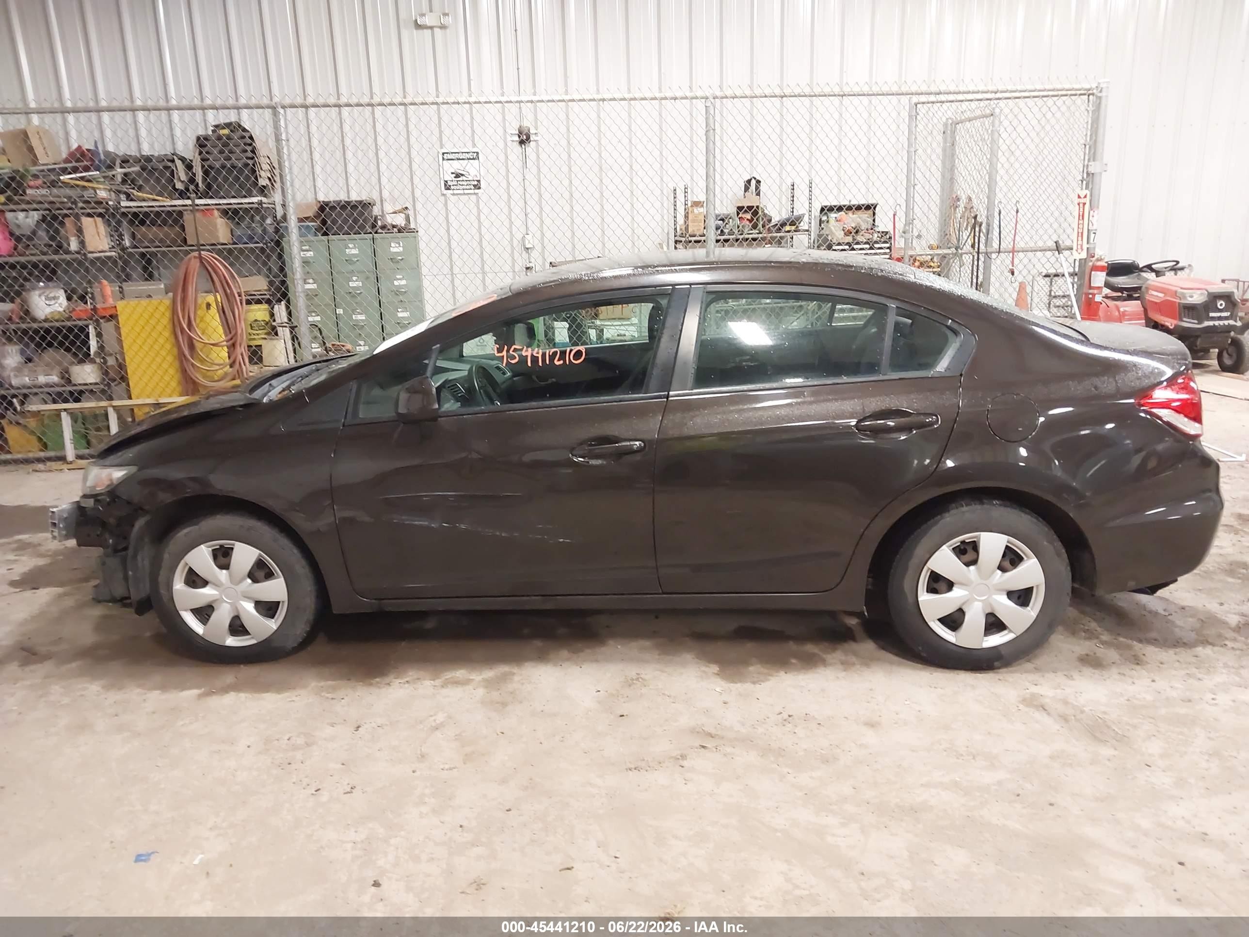 2013 Honda Civic Lx Brown vin: 2HGFB2F50DH577861