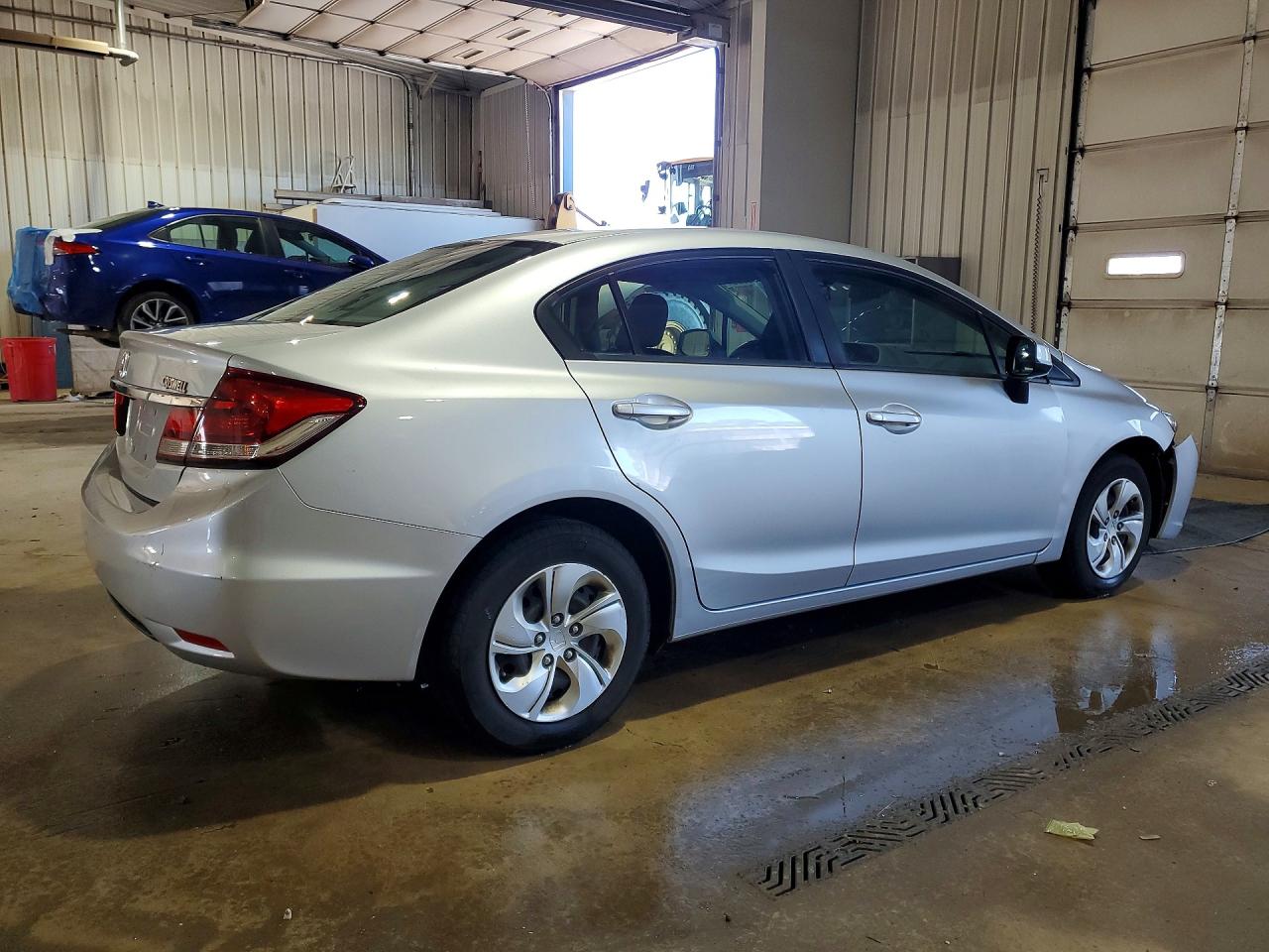 2013 Honda Civic Lx Silver vin: 2HGFB2F50DH581070