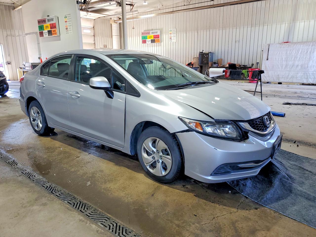 2013 Honda Civic Lx Silver vin: 2HGFB2F50DH581070