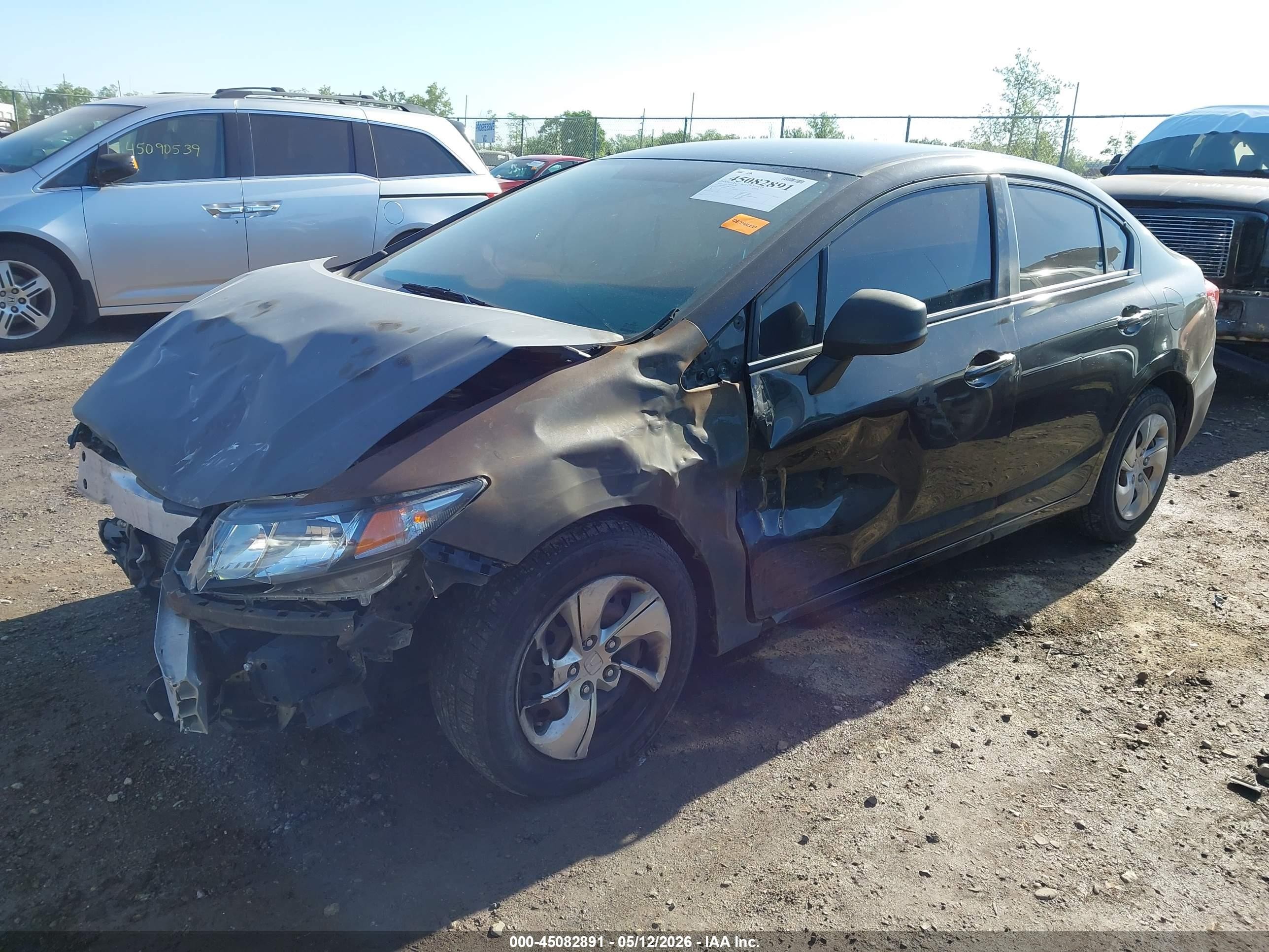 2013 Honda Civic Lx Black vin: 2HGFB2F50DH582820