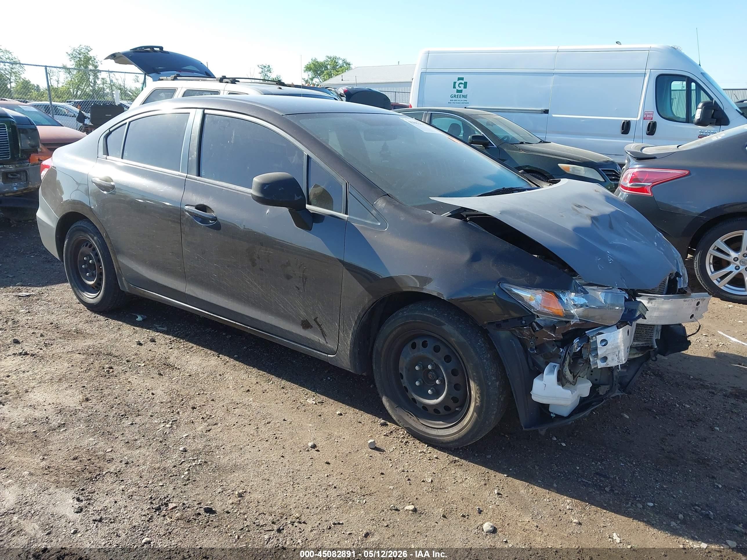 2013 Honda Civic Lx Black vin: 2HGFB2F50DH582820