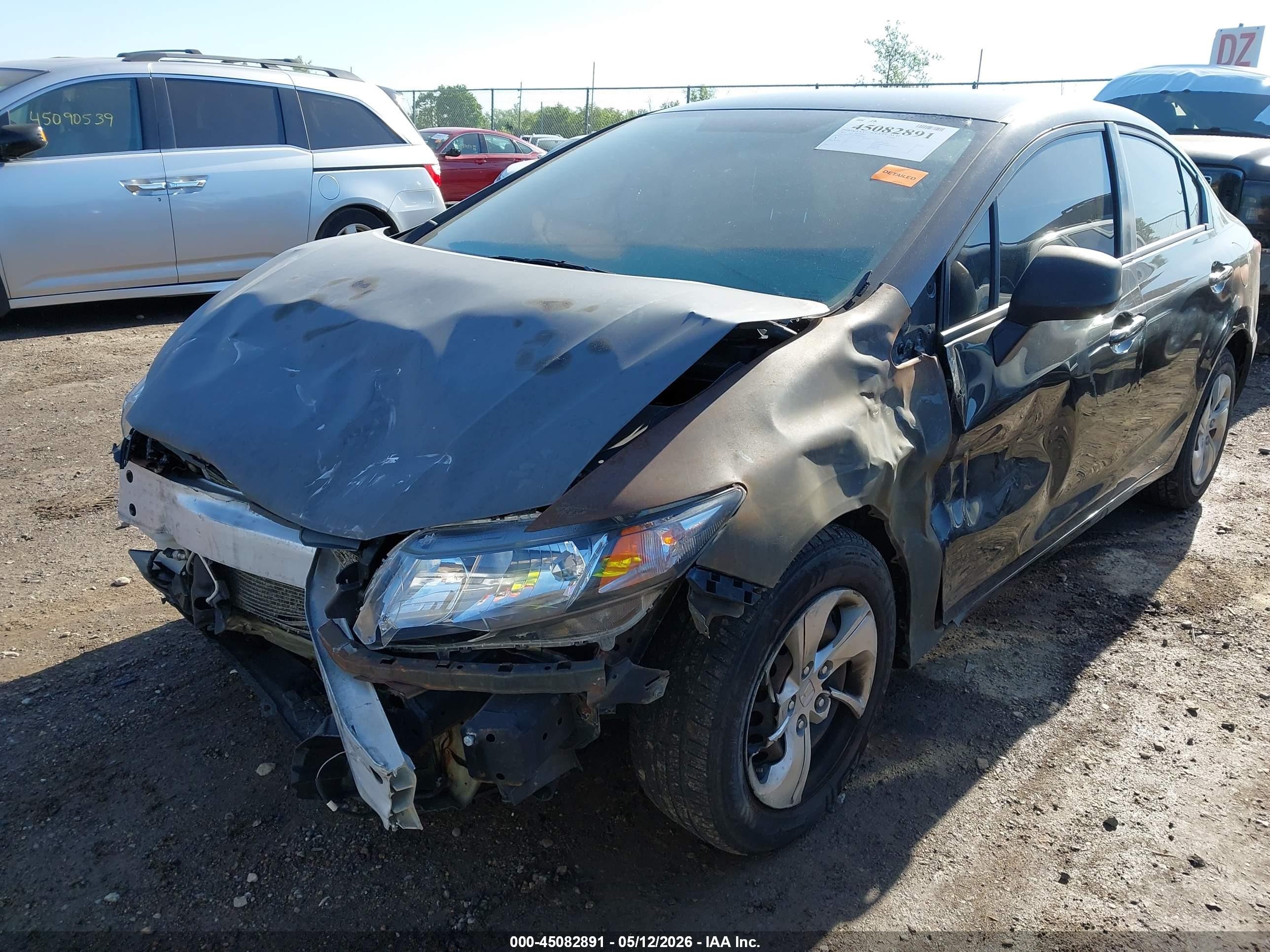 2013 Honda Civic Lx Black vin: 2HGFB2F50DH582820