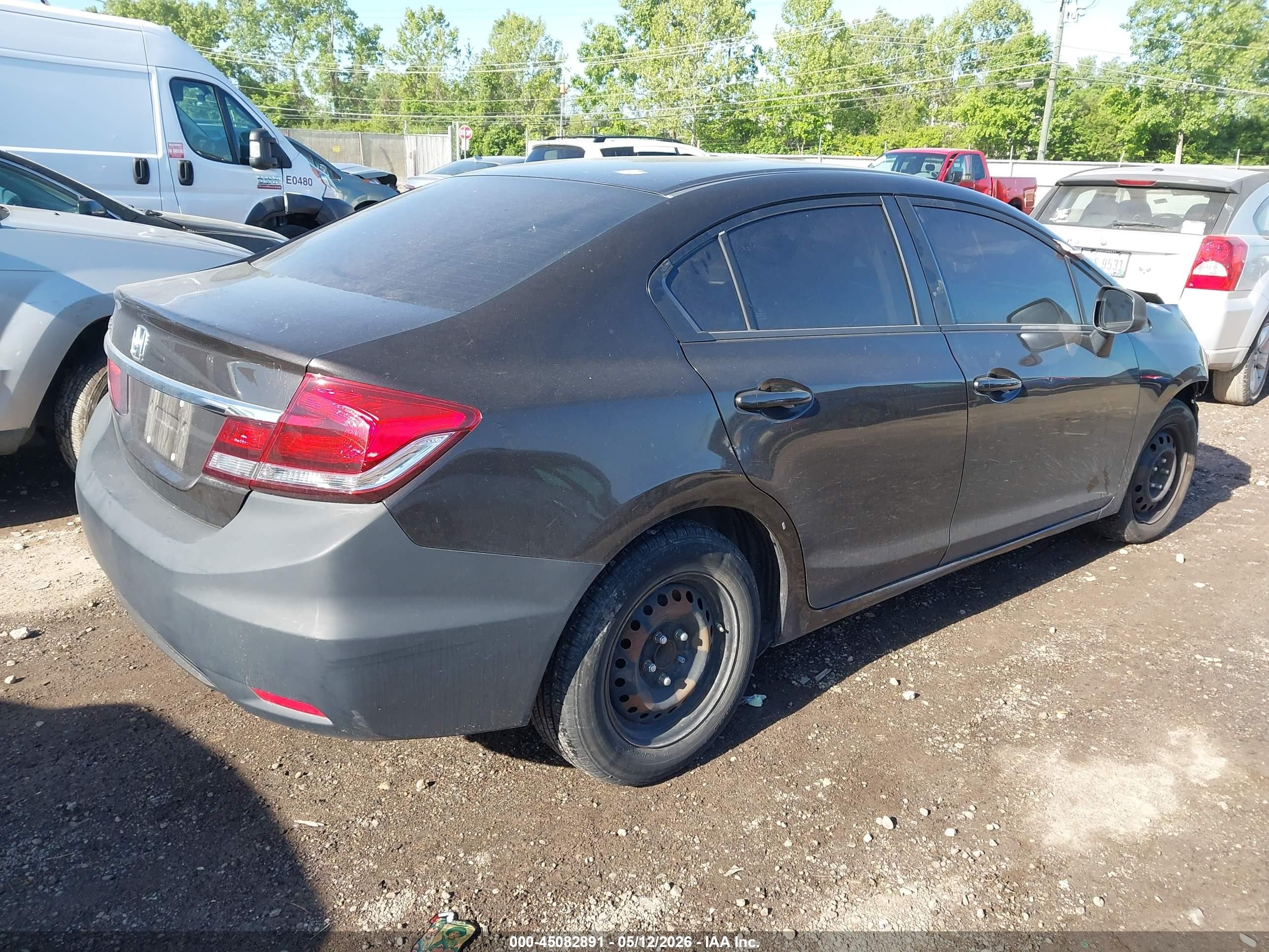2013 Honda Civic Lx Black vin: 2HGFB2F50DH582820