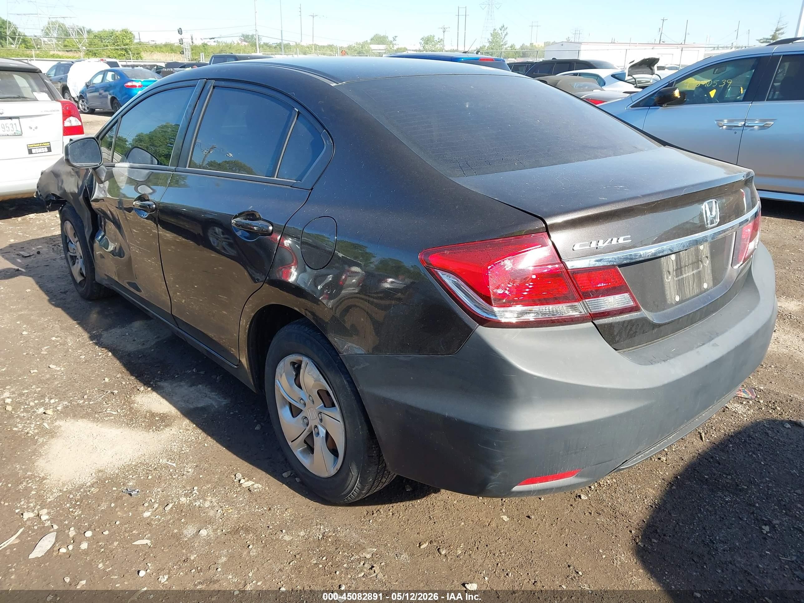 2013 Honda Civic Lx Black vin: 2HGFB2F50DH582820