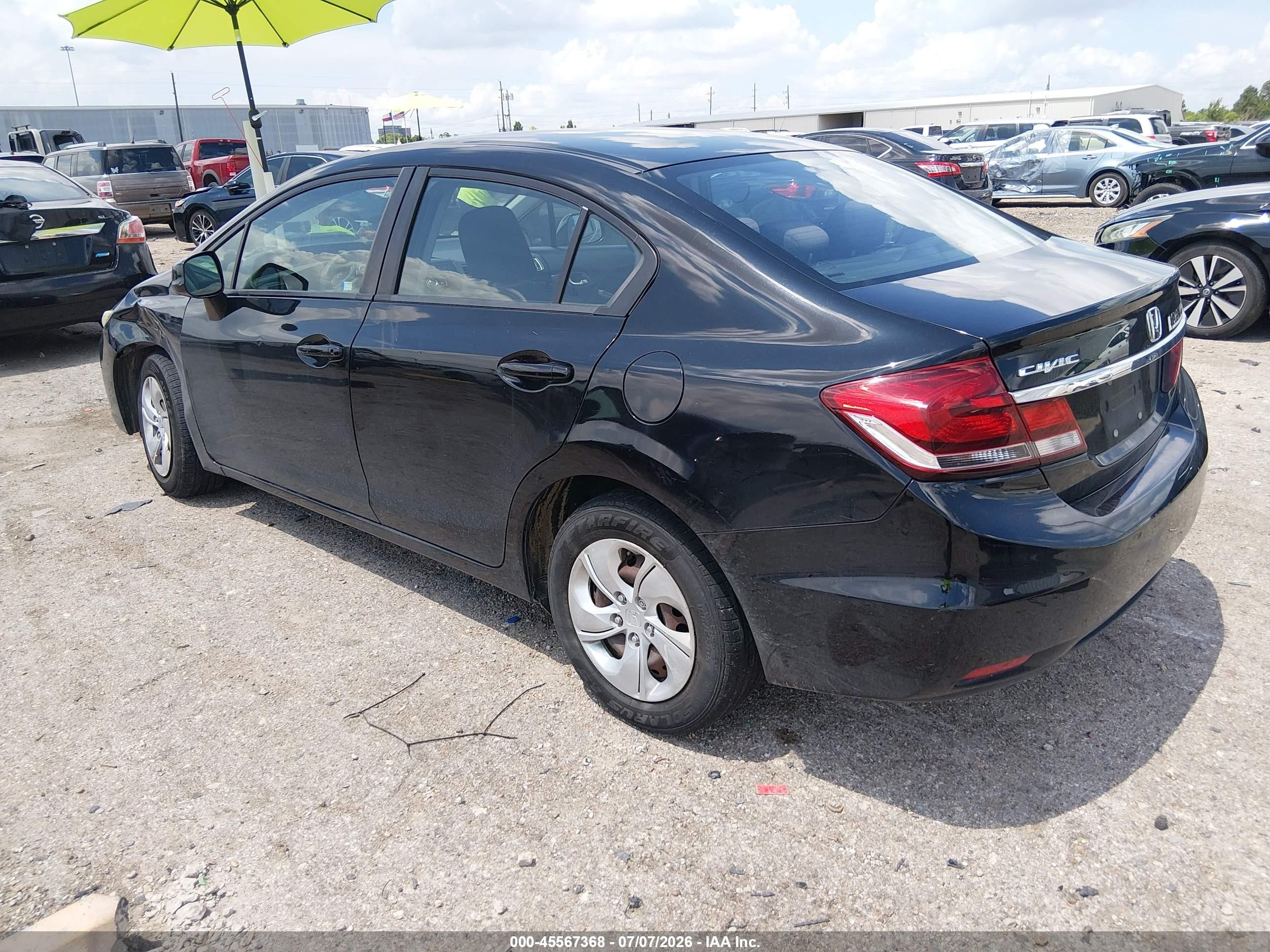 2013 Honda Civic Lx Black vin: 2HGFB2F50DH584325