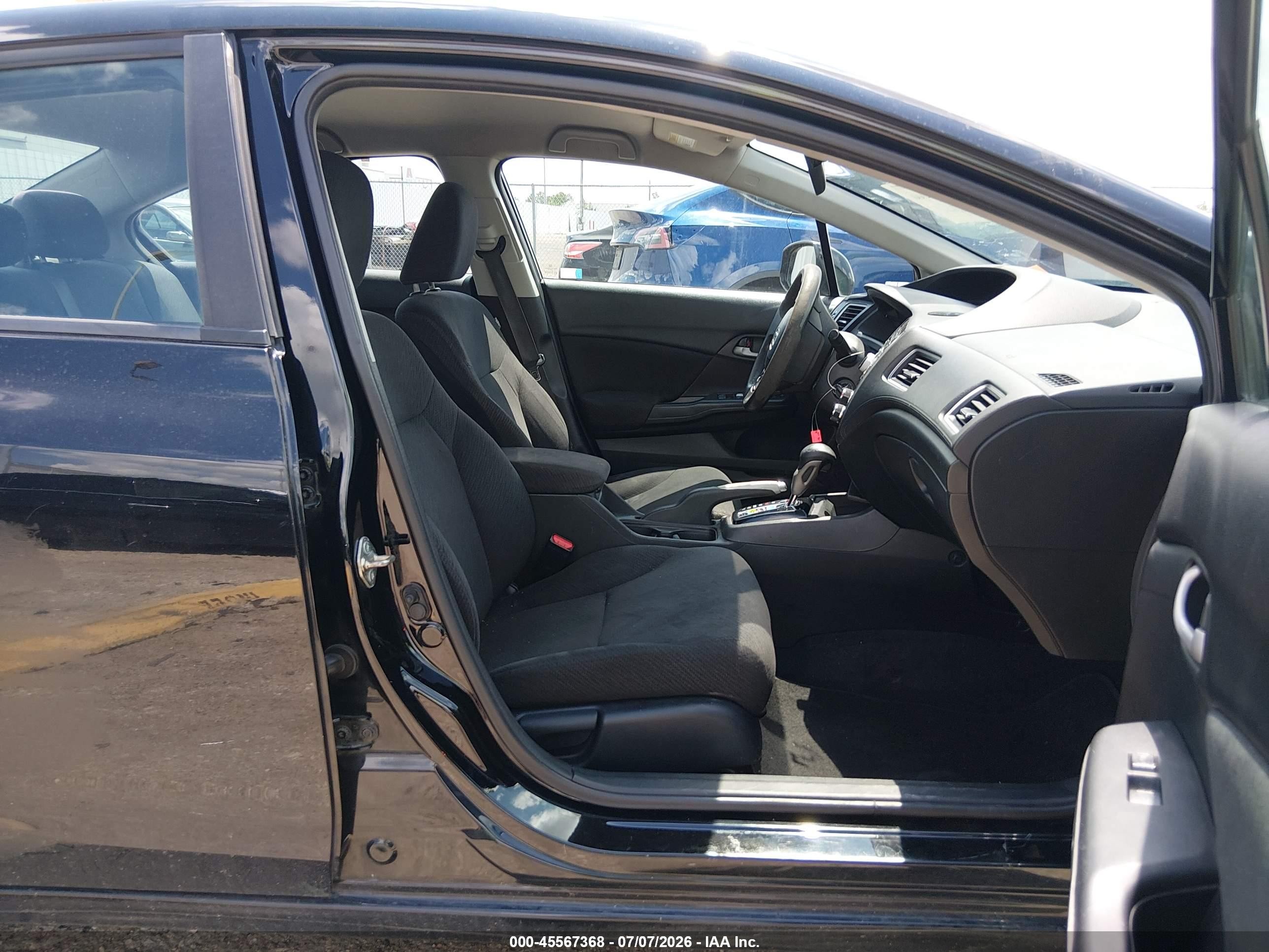 2013 Honda Civic Lx Black vin: 2HGFB2F50DH584325