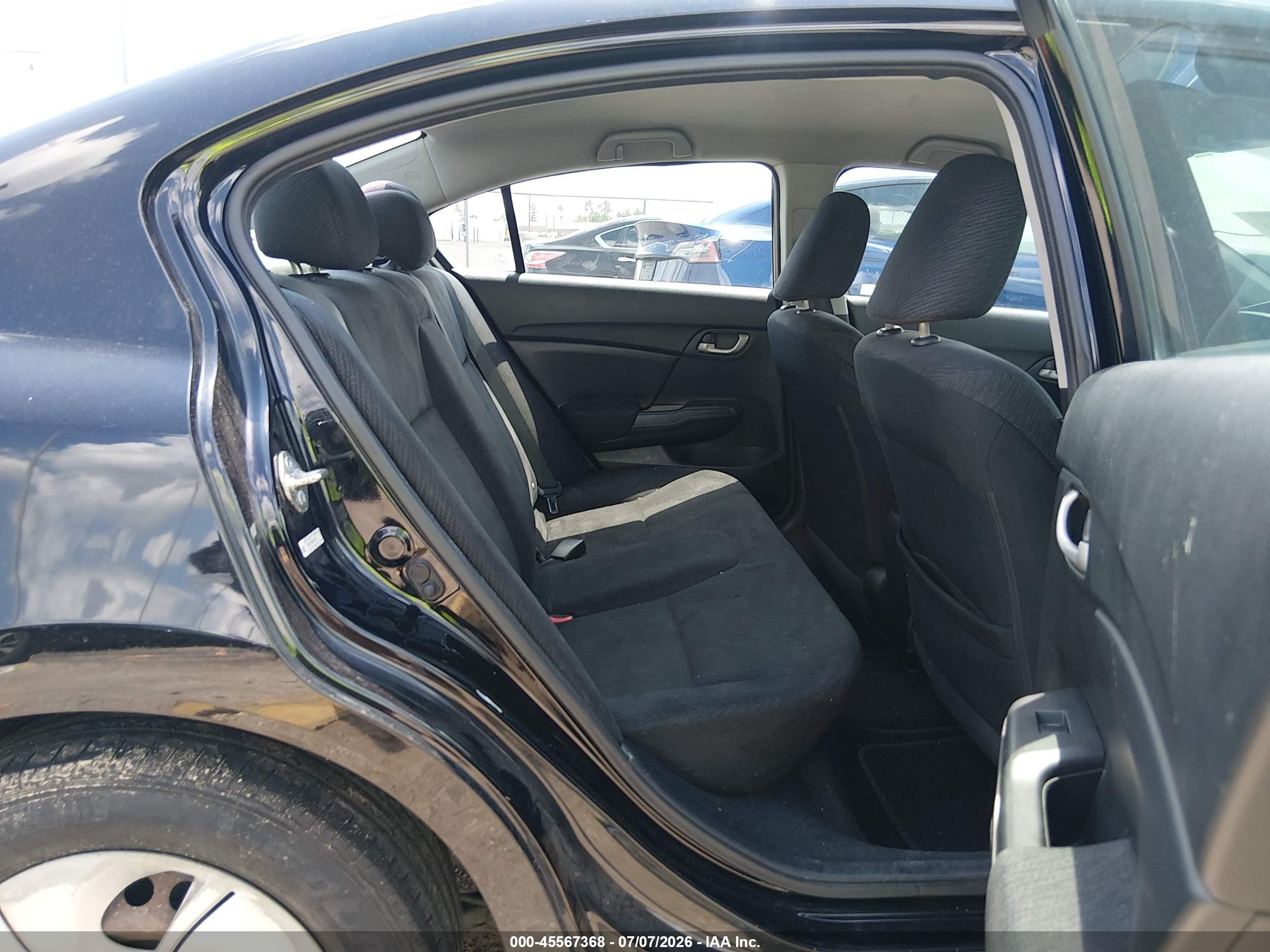 2013 Honda Civic Lx Black vin: 2HGFB2F50DH584325