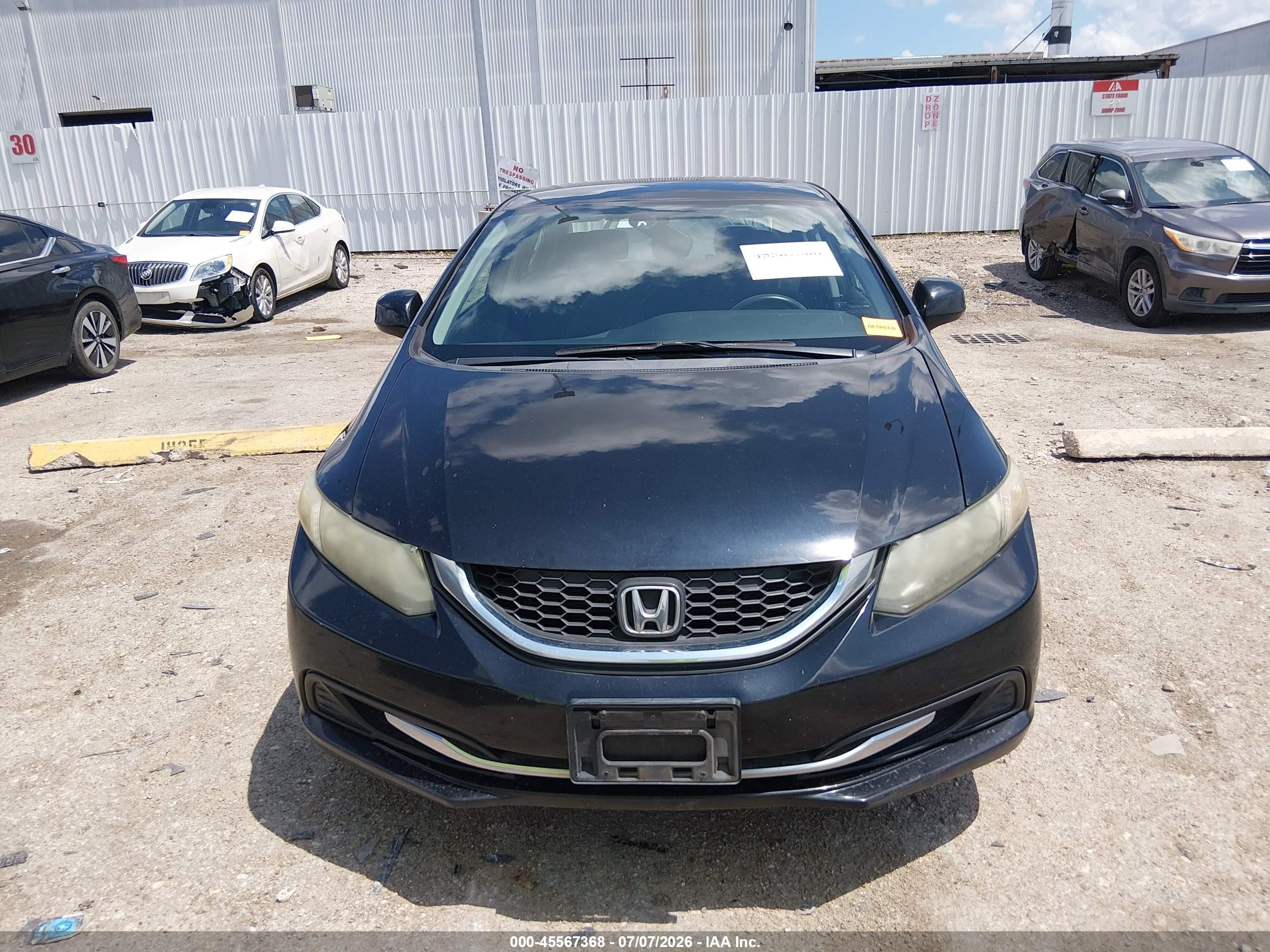 2013 Honda Civic Lx Black vin: 2HGFB2F50DH584325