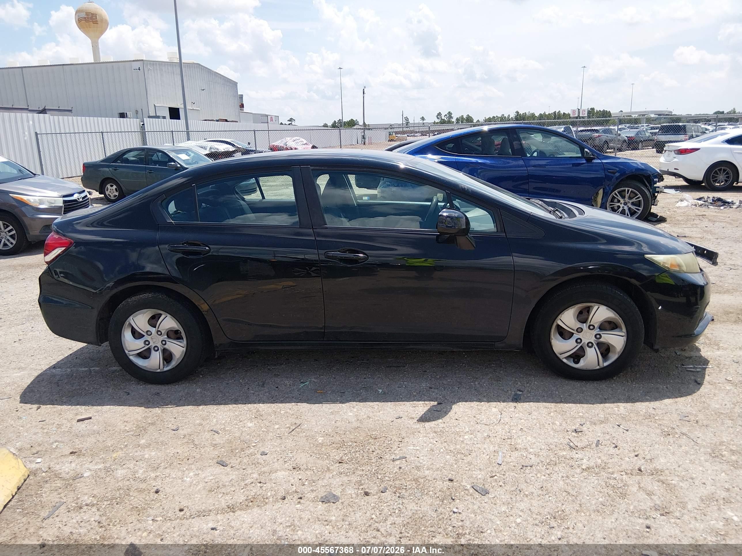 2013 Honda Civic Lx Black vin: 2HGFB2F50DH584325