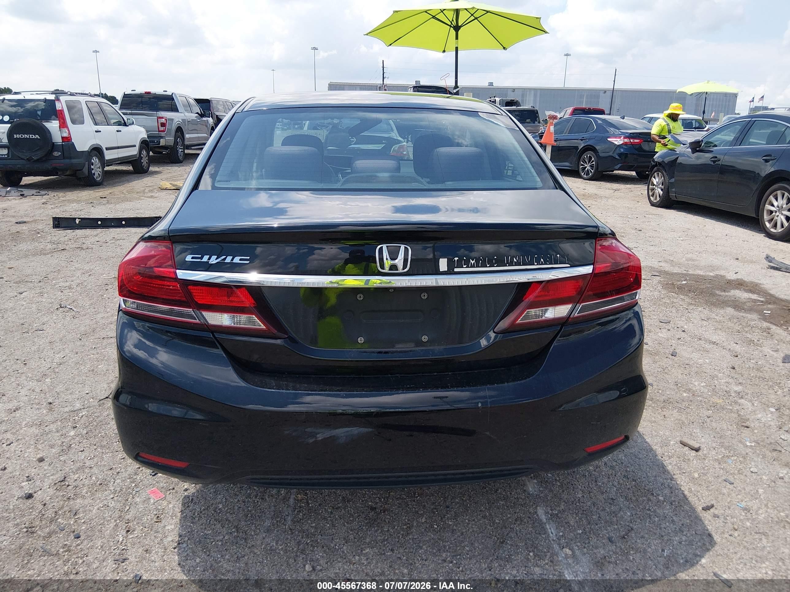 2013 Honda Civic Lx Black vin: 2HGFB2F50DH584325