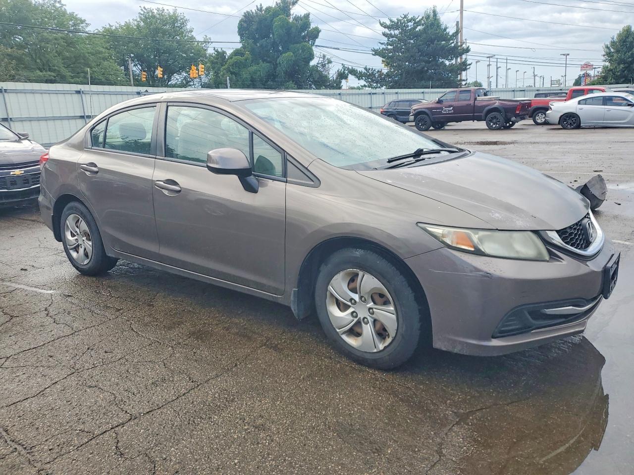 2013 Honda Civic Lx Brown vin: 2HGFB2F50DH584759