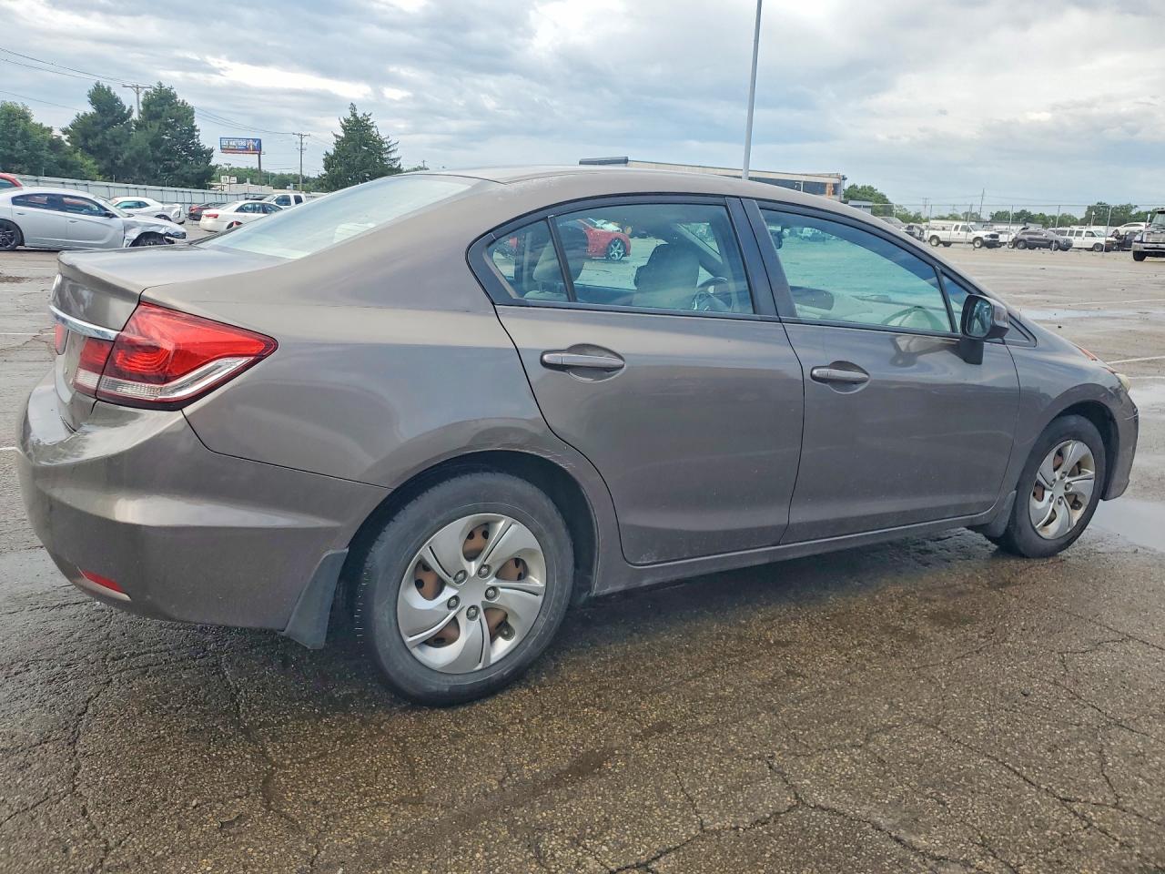 2013 Honda Civic Lx Brown vin: 2HGFB2F50DH584759