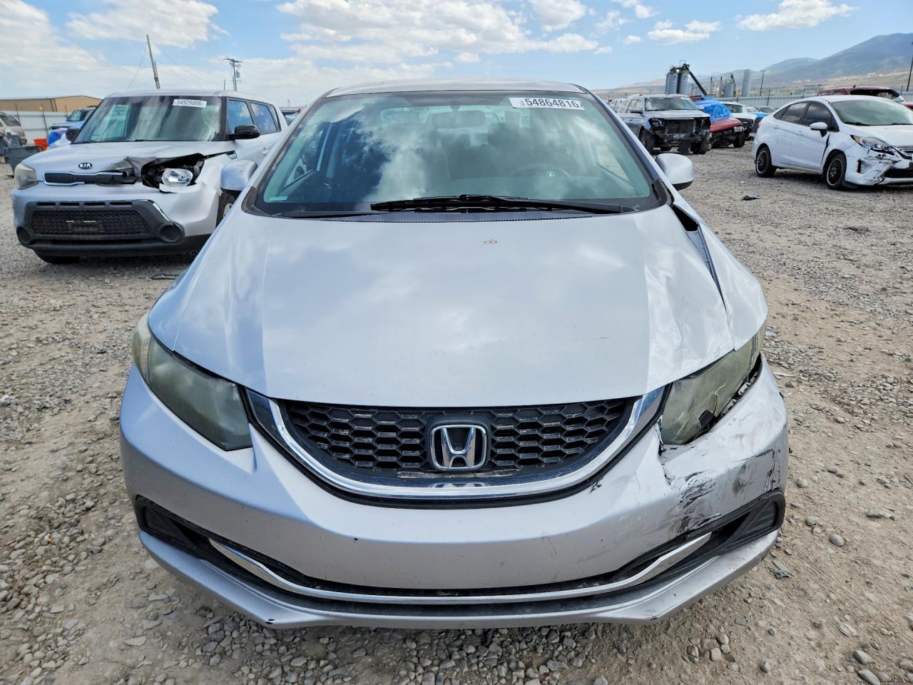 2013 Honda Civic Lx Gray vin: 2HGFB2F50DH590285