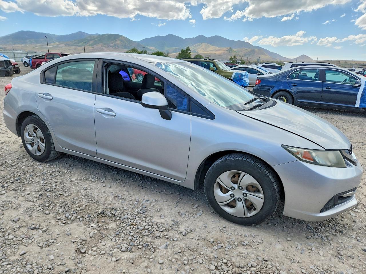 2013 Honda Civic Lx Gray vin: 2HGFB2F50DH590285