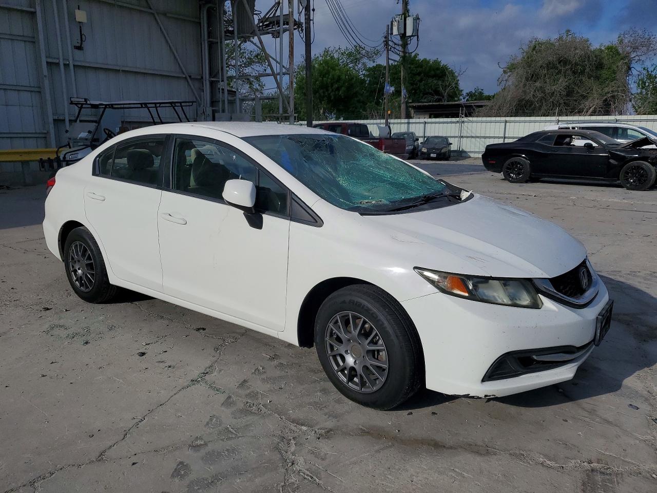 2013 Honda Civic Lx White vin: 2HGFB2F50DH590870