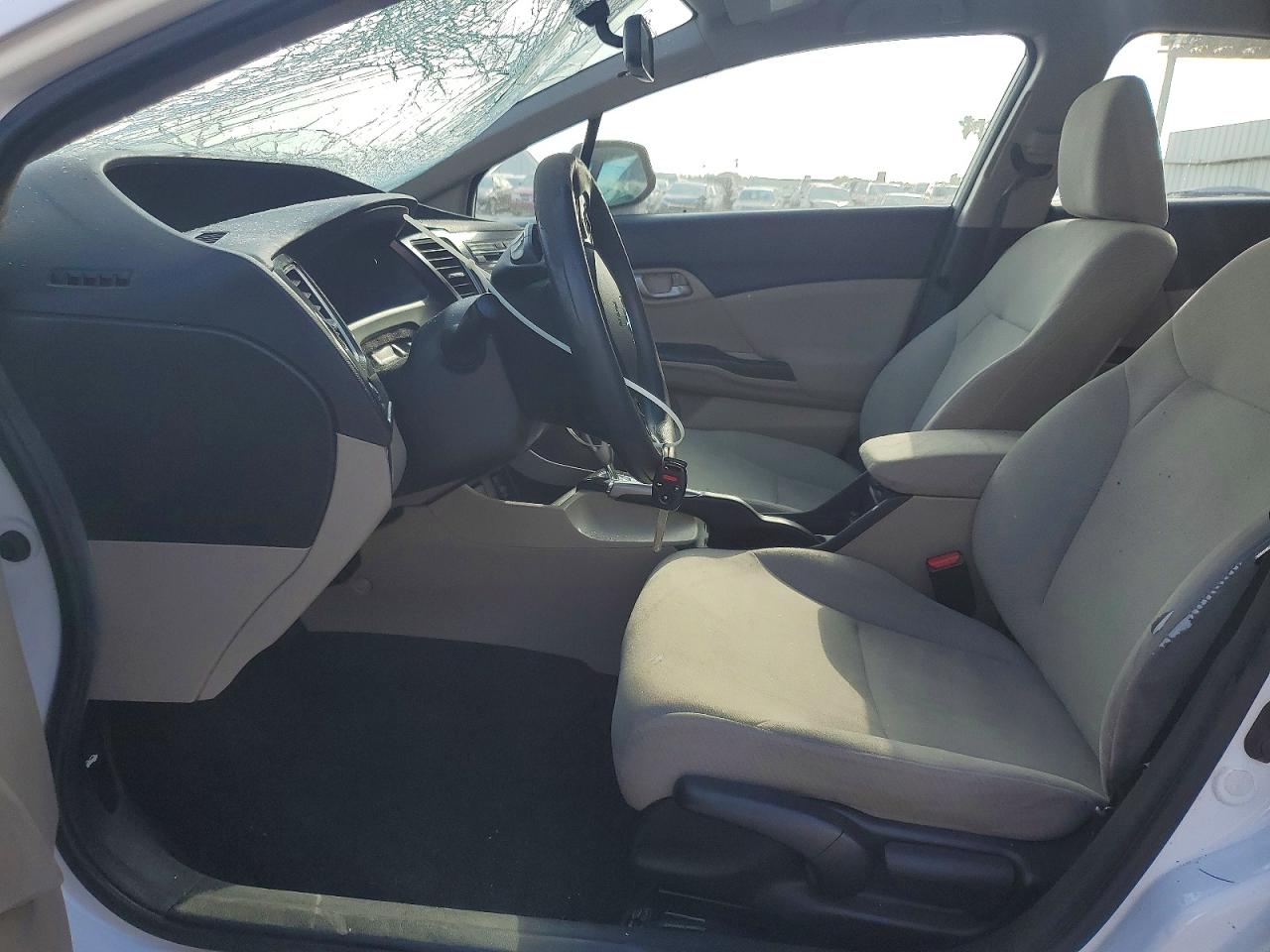 2013 Honda Civic Lx White vin: 2HGFB2F50DH590870
