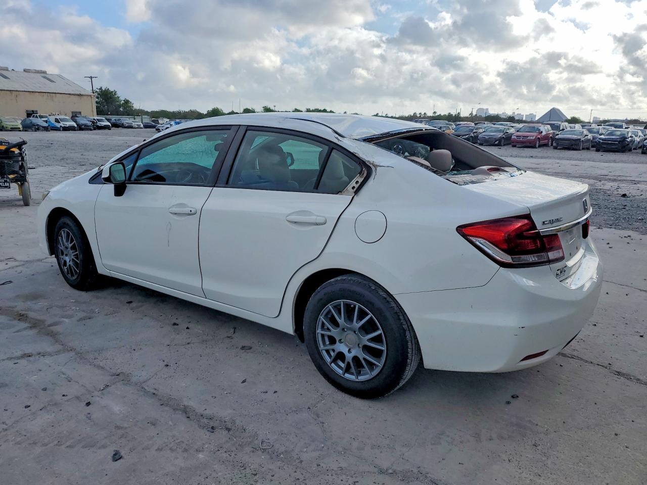2013 Honda Civic Lx White vin: 2HGFB2F50DH590870