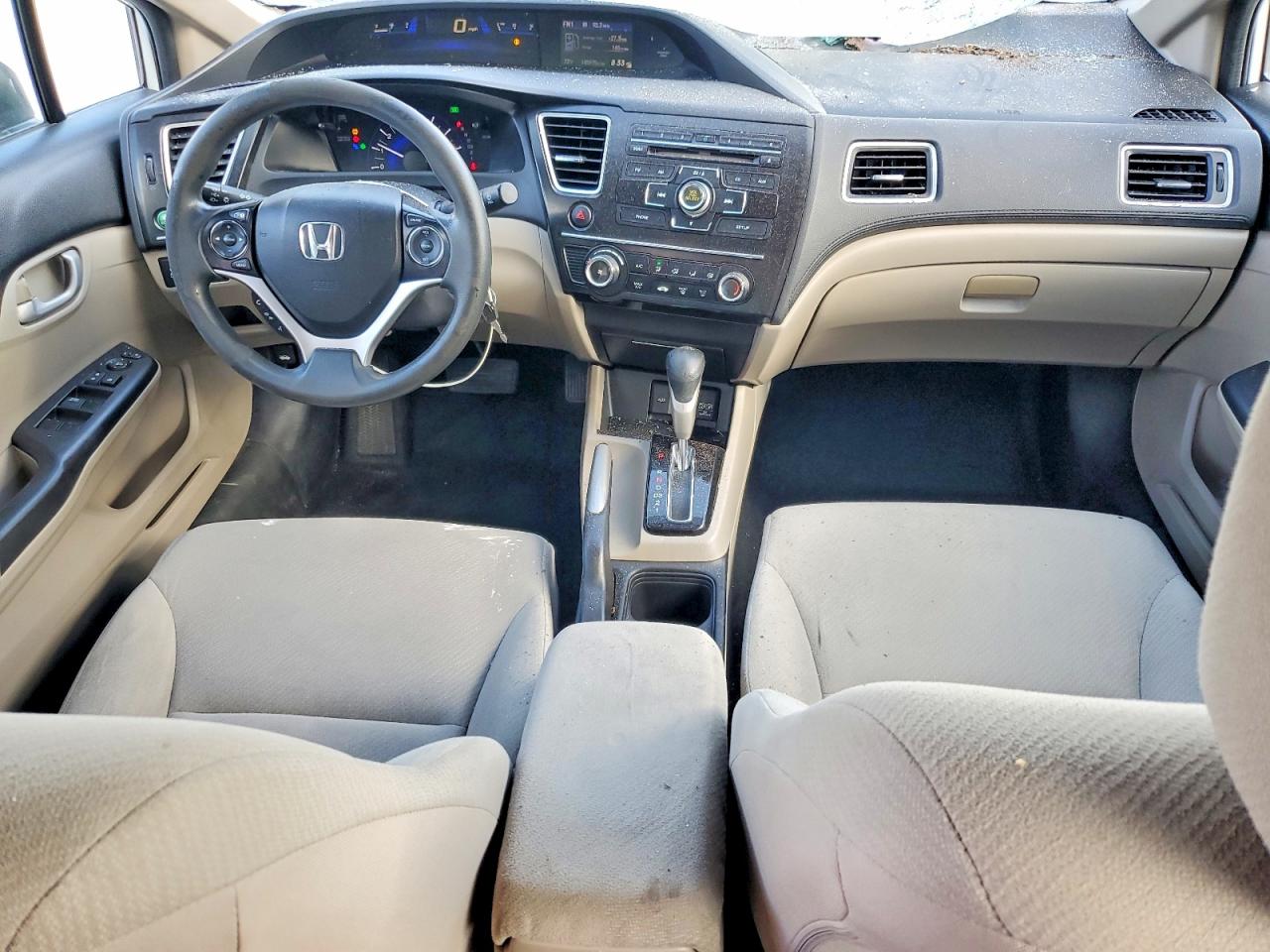 2013 Honda Civic Lx White vin: 2HGFB2F50DH590870