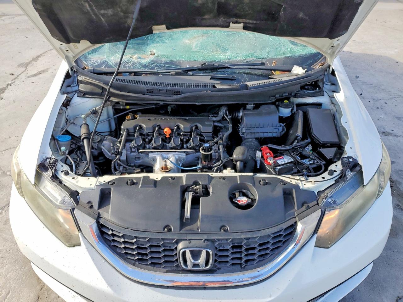 2013 Honda Civic Lx White vin: 2HGFB2F50DH590870