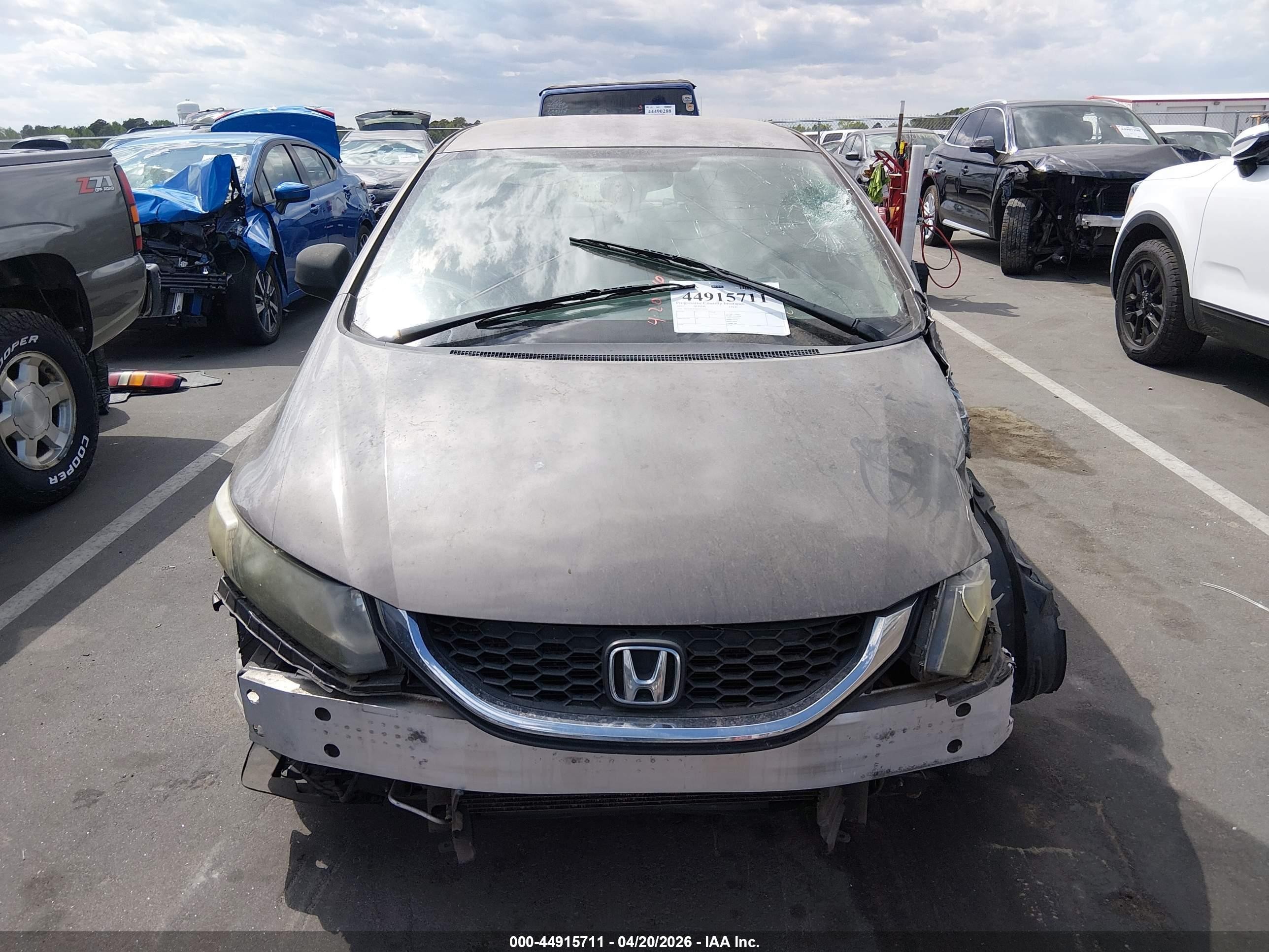 2013 Honda Civic Lx Gray vin: 2HGFB2F50DH591615