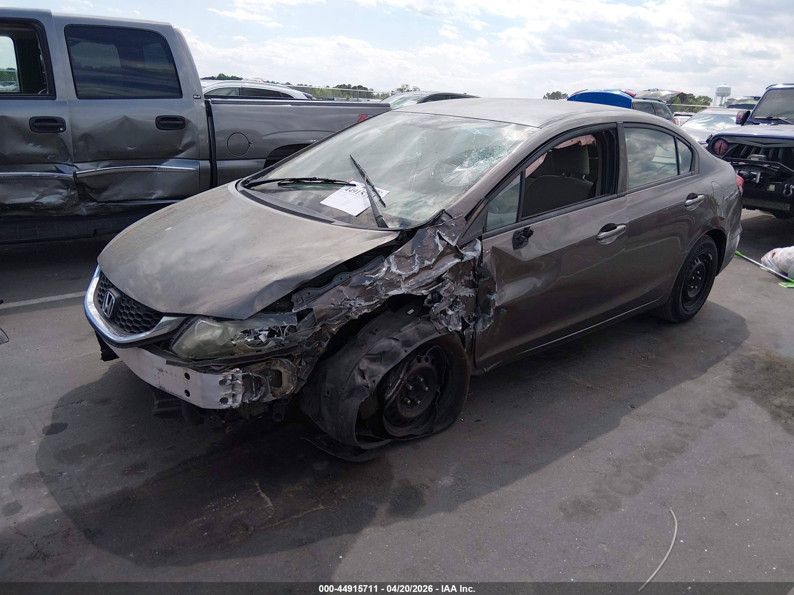 2013 Honda Civic Lx Gray vin: 2HGFB2F50DH591615