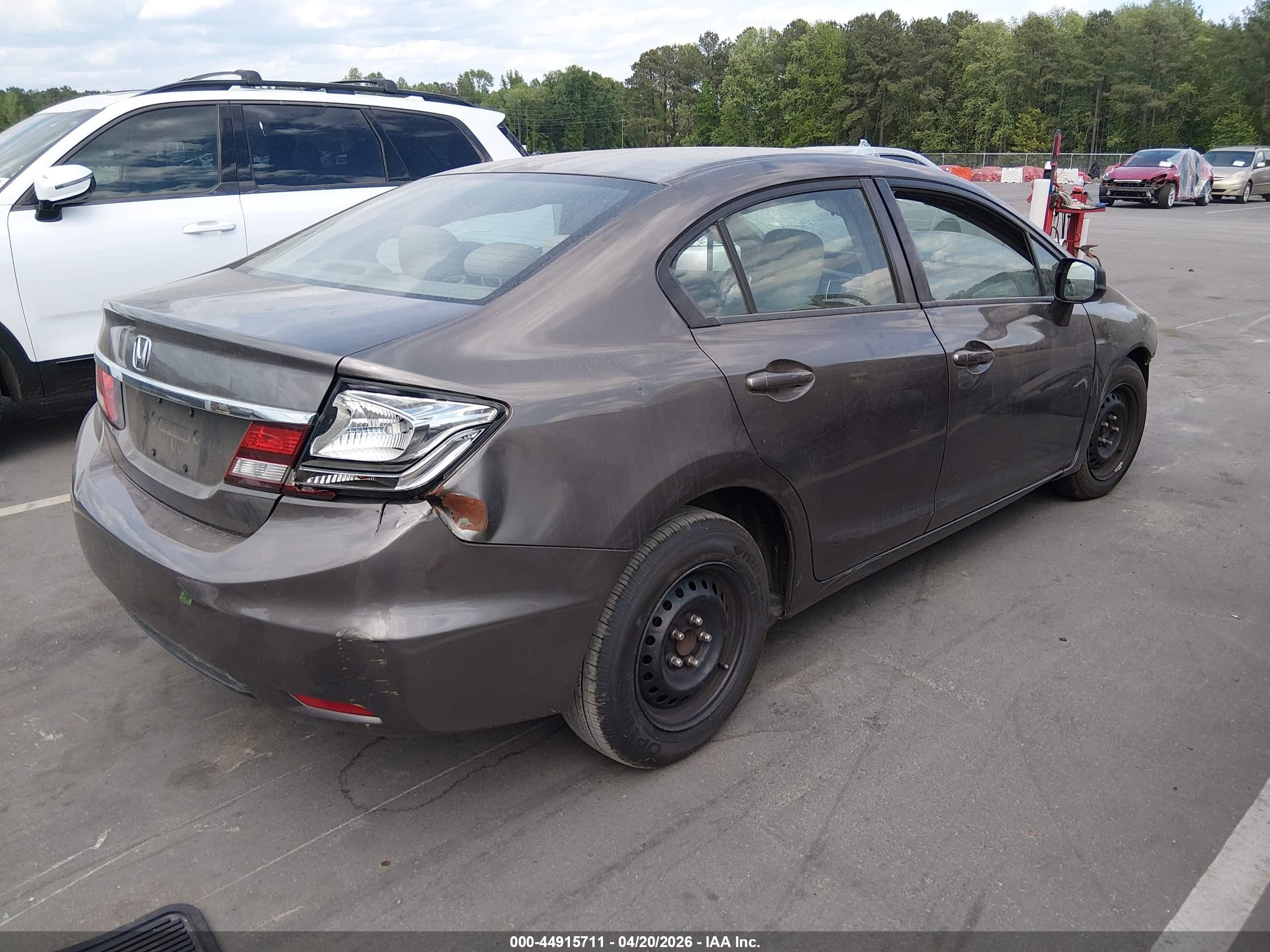 2013 Honda Civic Lx Gray vin: 2HGFB2F50DH591615