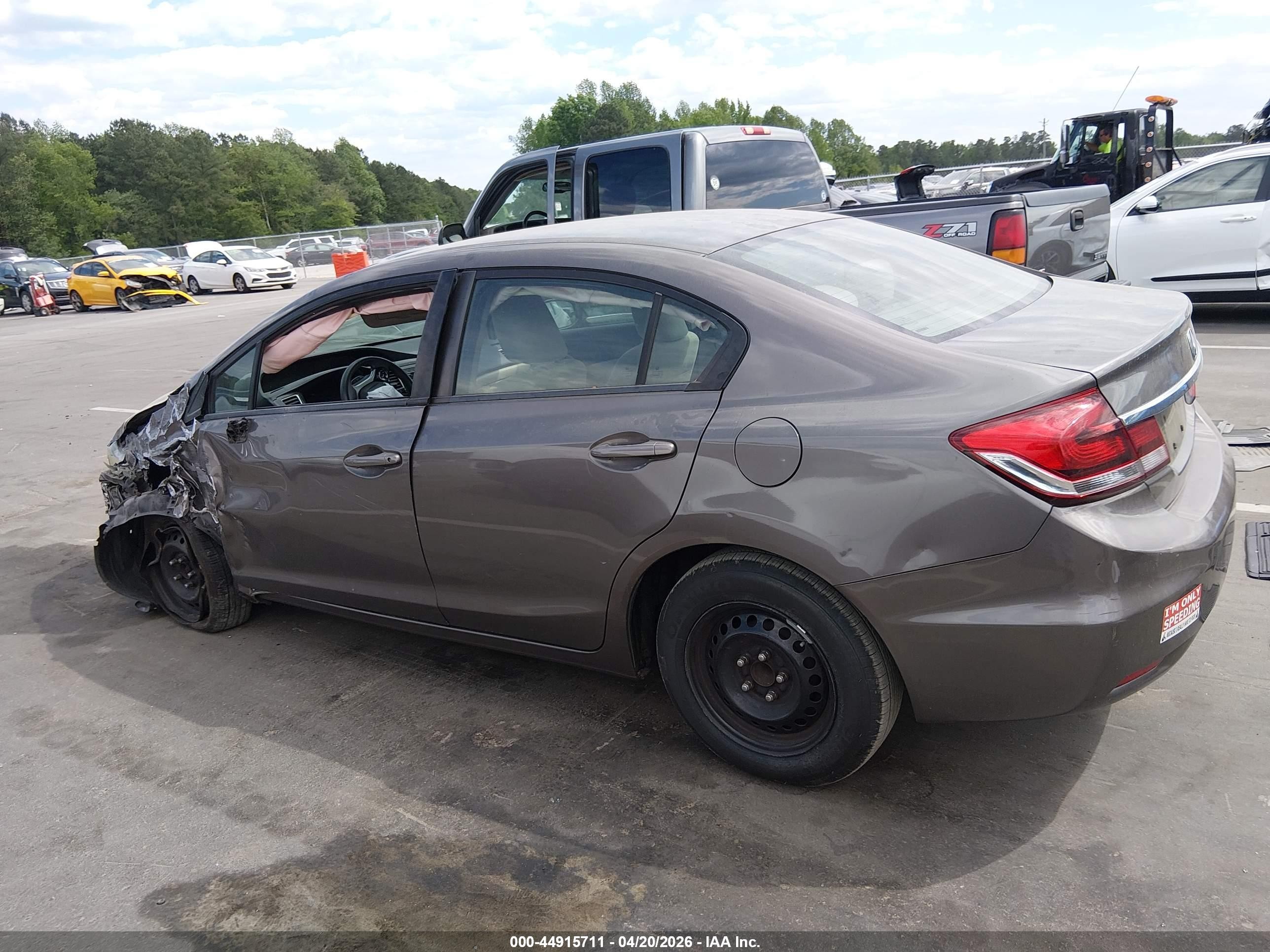 2013 Honda Civic Lx Gray vin: 2HGFB2F50DH591615