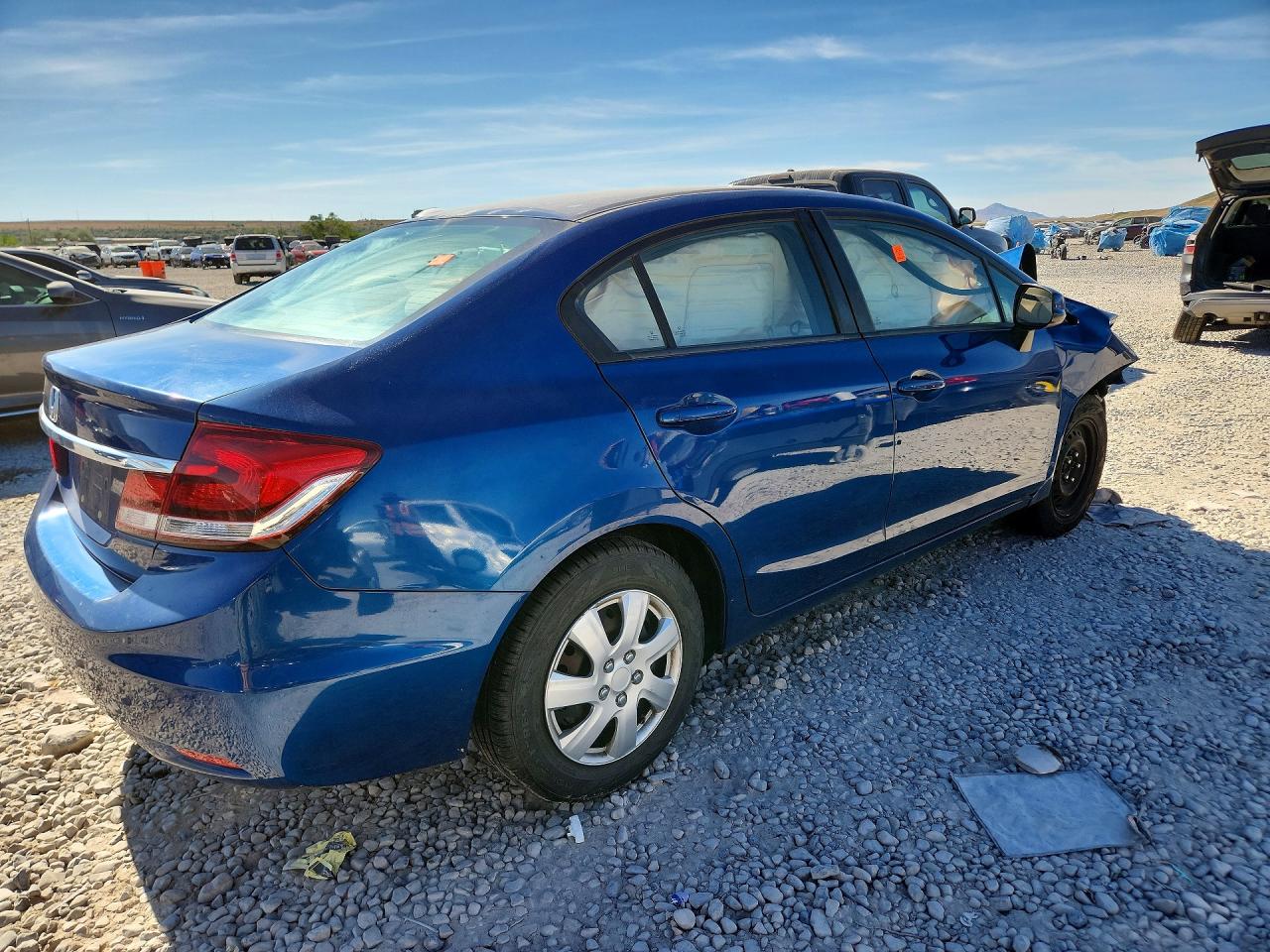2013 Honda Civic Lx Blue vin: 2HGFB2F50DH592053