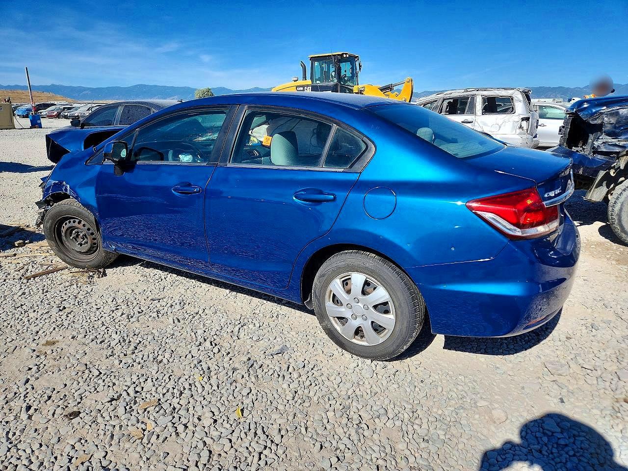 2013 Honda Civic Lx Blue vin: 2HGFB2F50DH592053