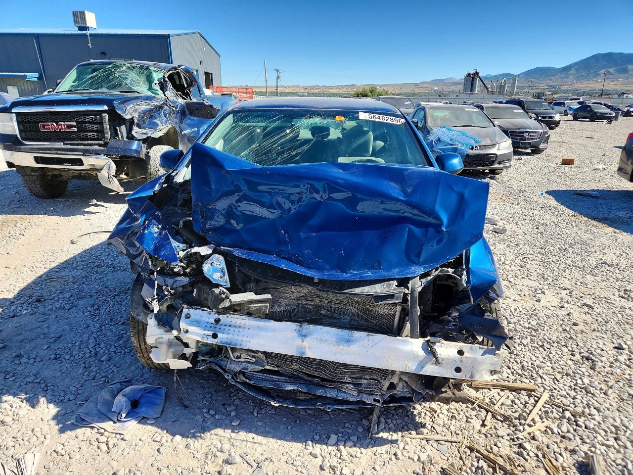 2013 Honda Civic Lx Blue vin: 2HGFB2F50DH592053