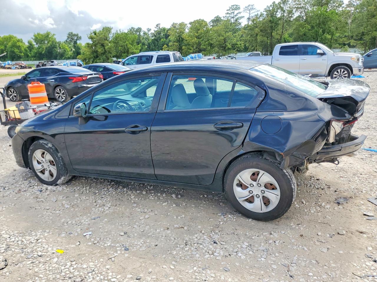 2013 Honda Civic Lx Black vin: 2HGFB2F50DH592456
