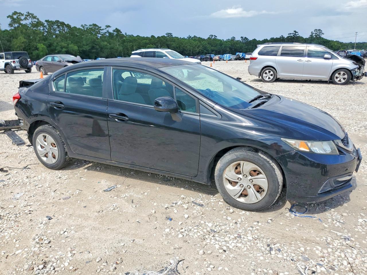 2013 Honda Civic Lx Black vin: 2HGFB2F50DH592456