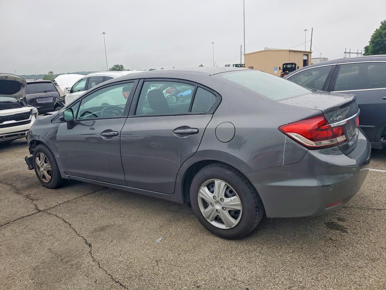 2013 Honda Civic Lx Gray vin: 2HGFB2F50DH593901