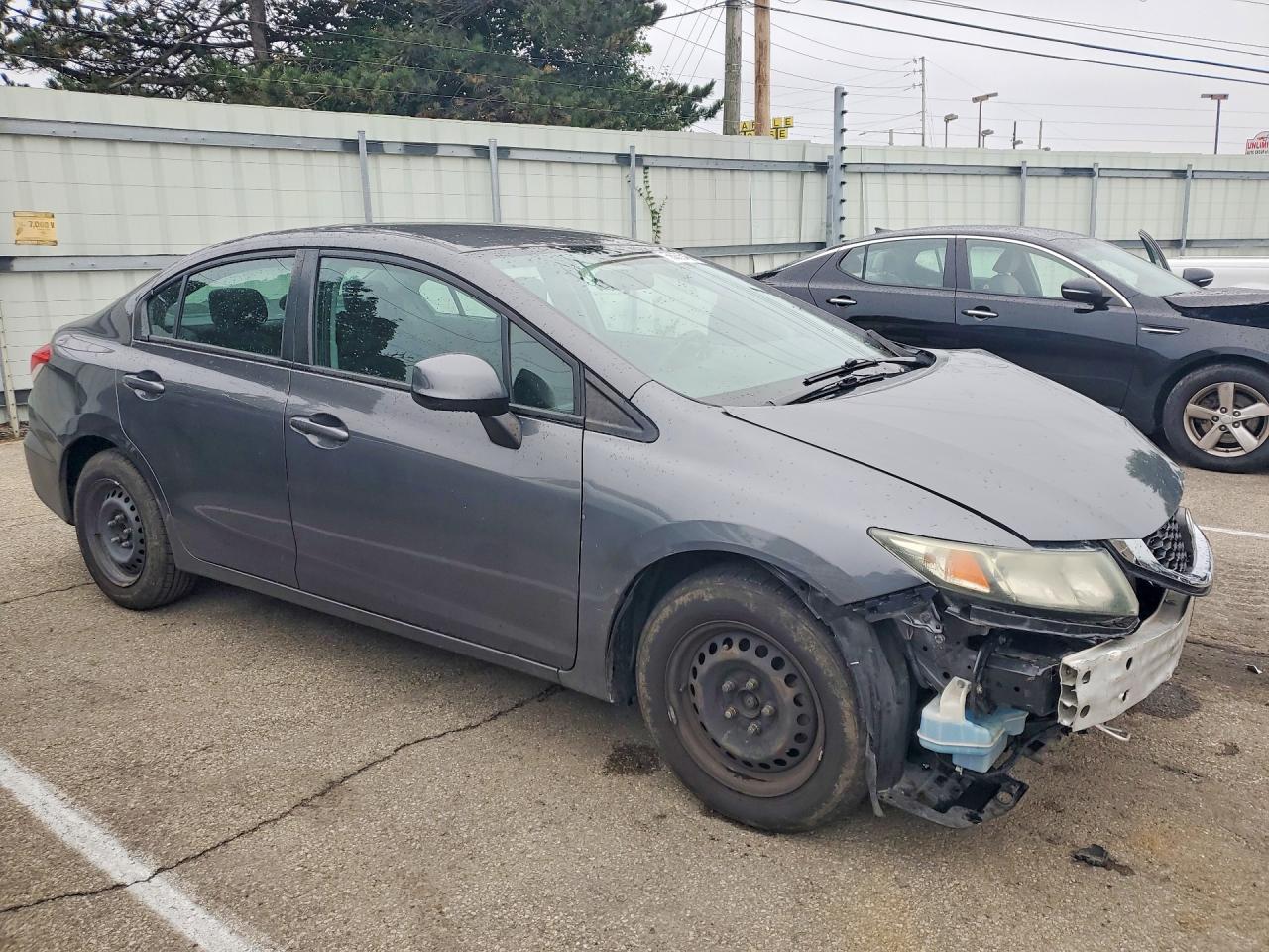 2013 Honda Civic Lx Gray vin: 2HGFB2F50DH593901