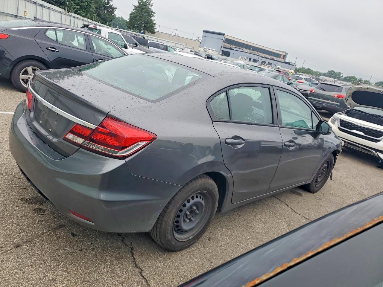2013 Honda Civic Lx Gray vin: 2HGFB2F50DH593901