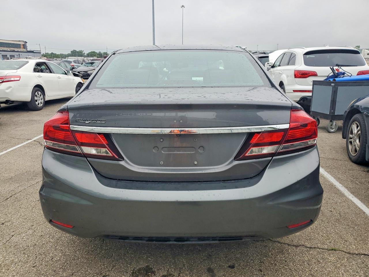 2013 Honda Civic Lx Gray vin: 2HGFB2F50DH593901