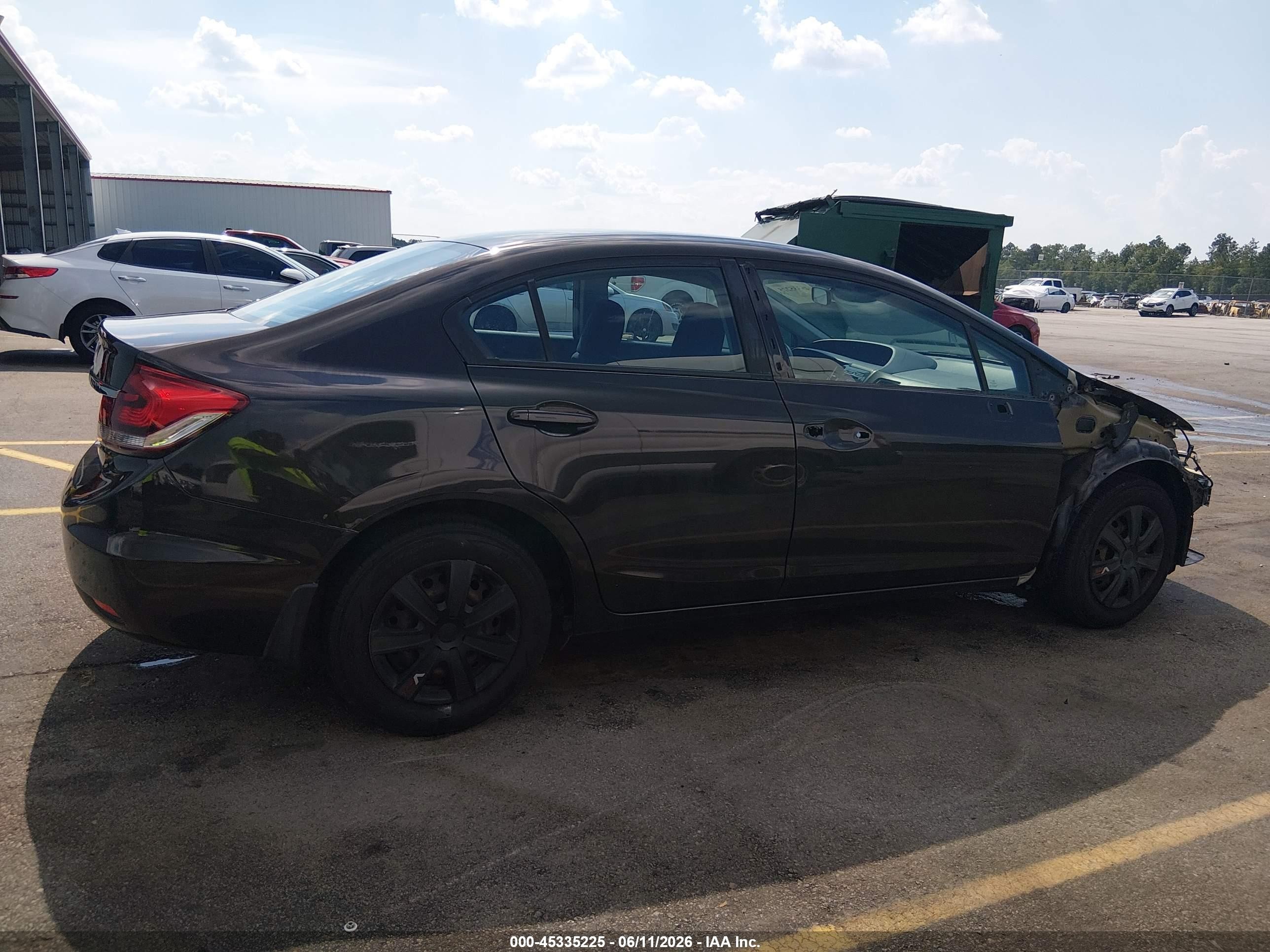 2013 Honda Civic Lx Brown vin: 2HGFB2F50DH595308