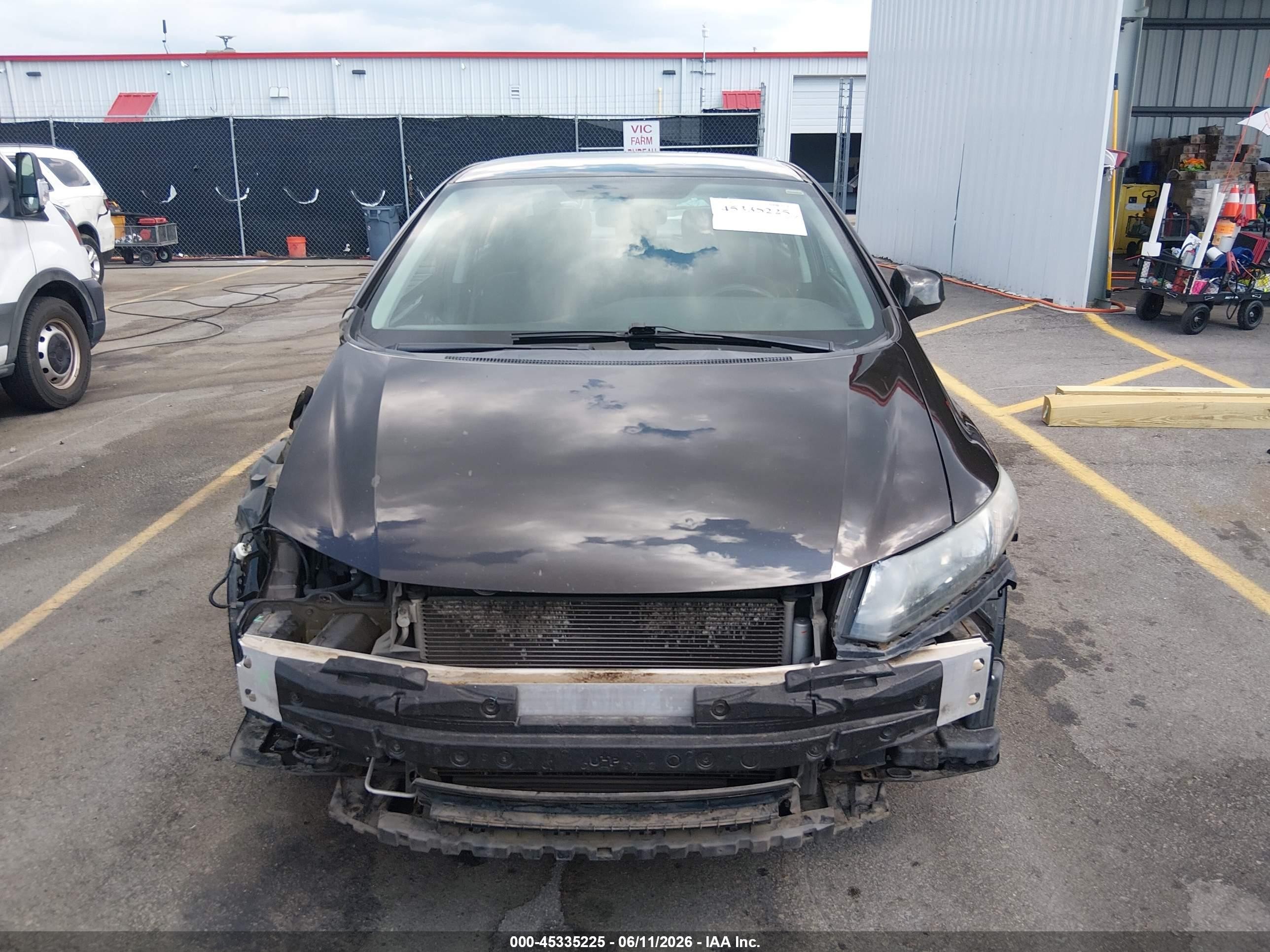 2013 Honda Civic Lx Brown vin: 2HGFB2F50DH595308