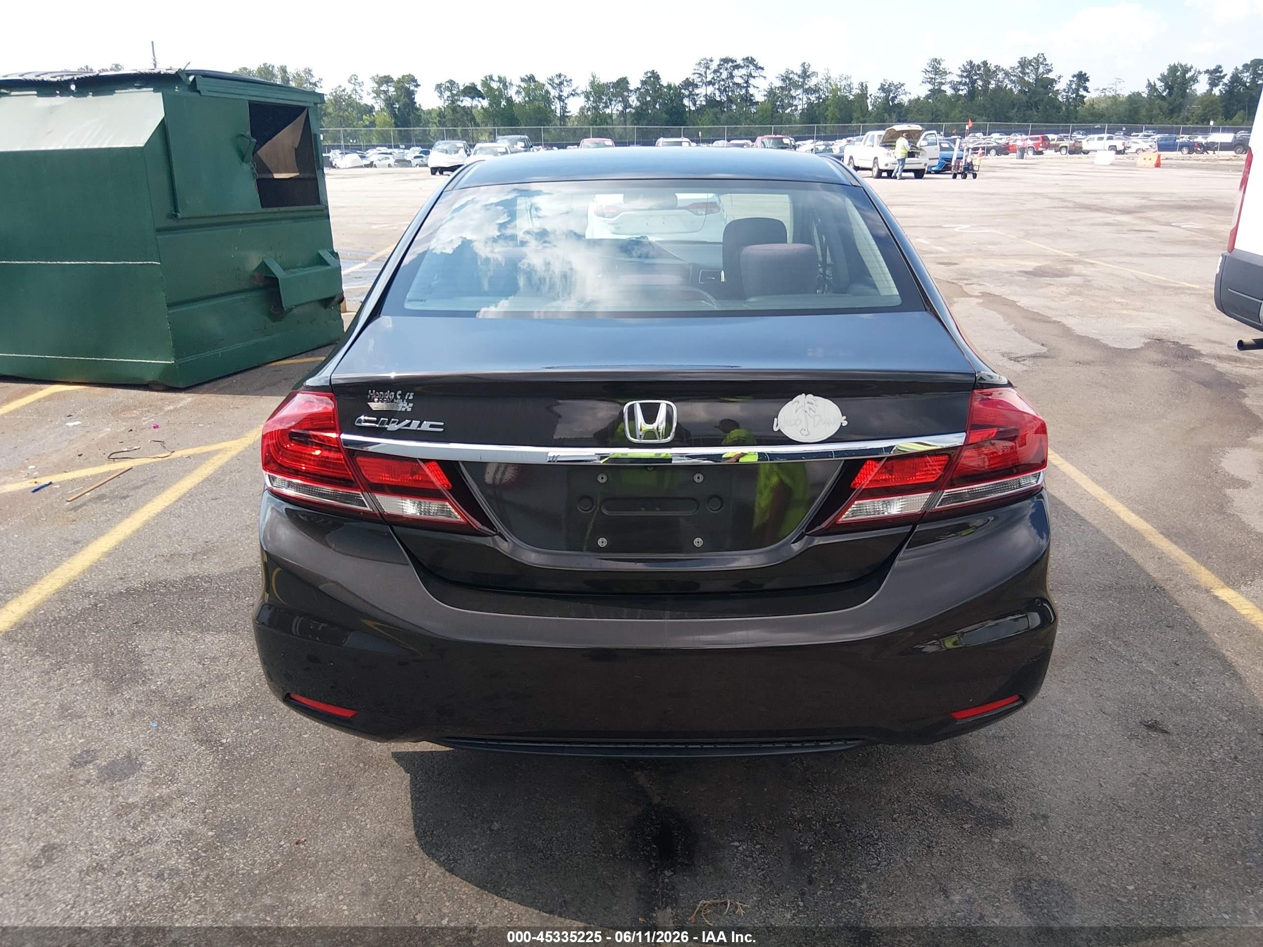 2013 Honda Civic Lx Brown vin: 2HGFB2F50DH595308