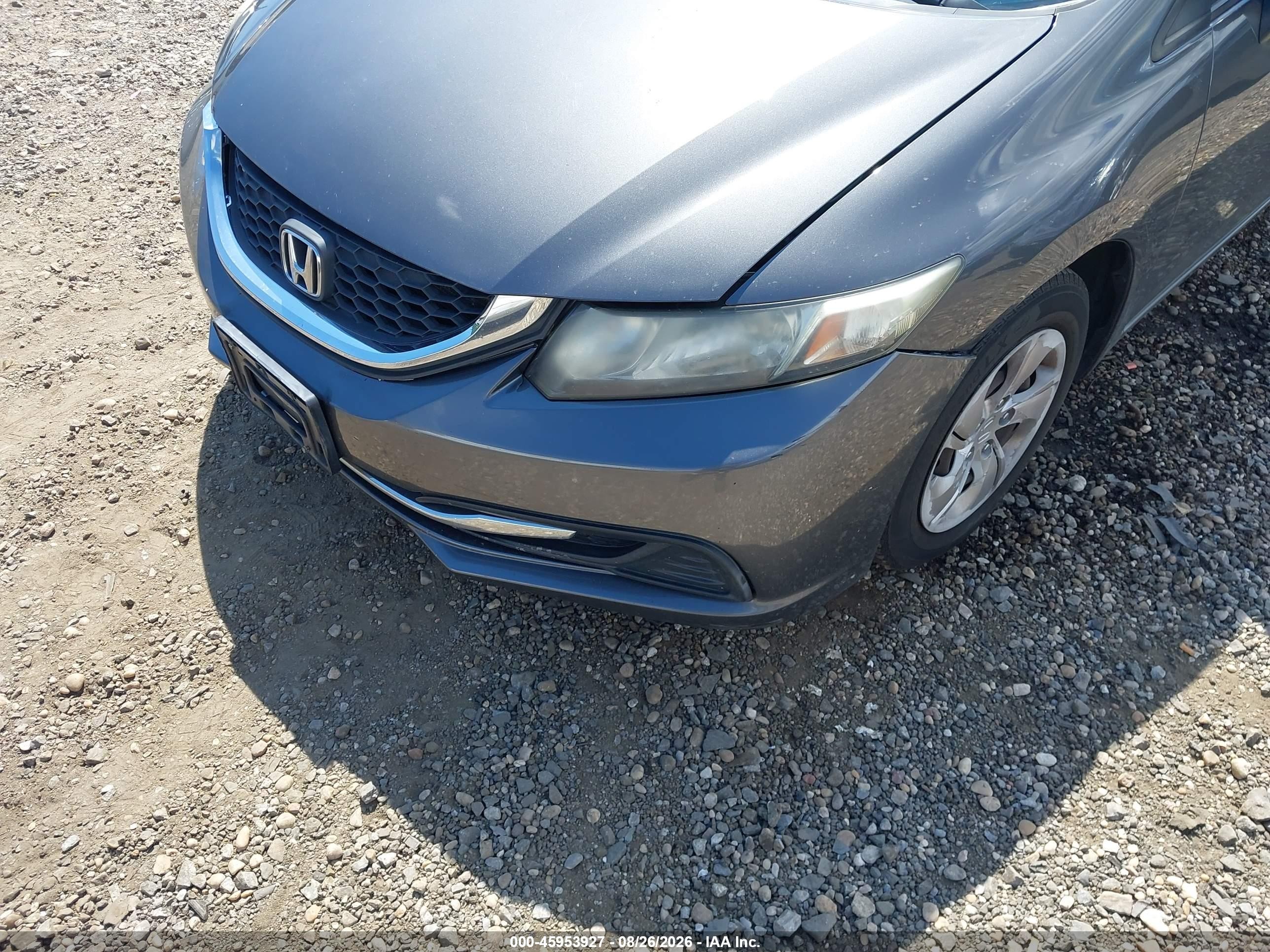 2013 Honda Civic Lx Gray vin: 2HGFB2F50DH597964