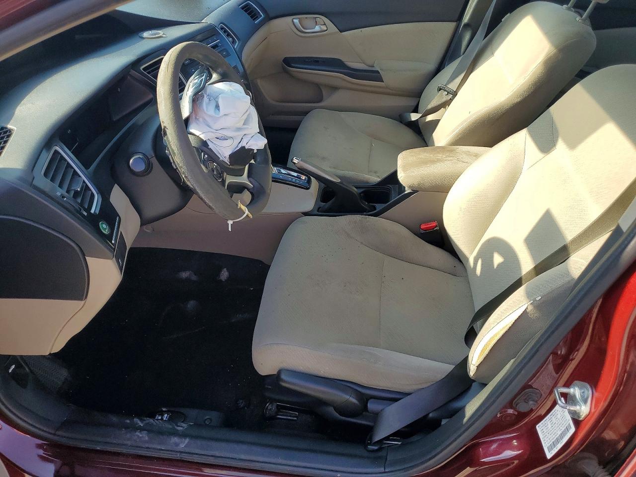 2013 Honda Civic Lx Burgundy vin: 2HGFB2F50DH599732