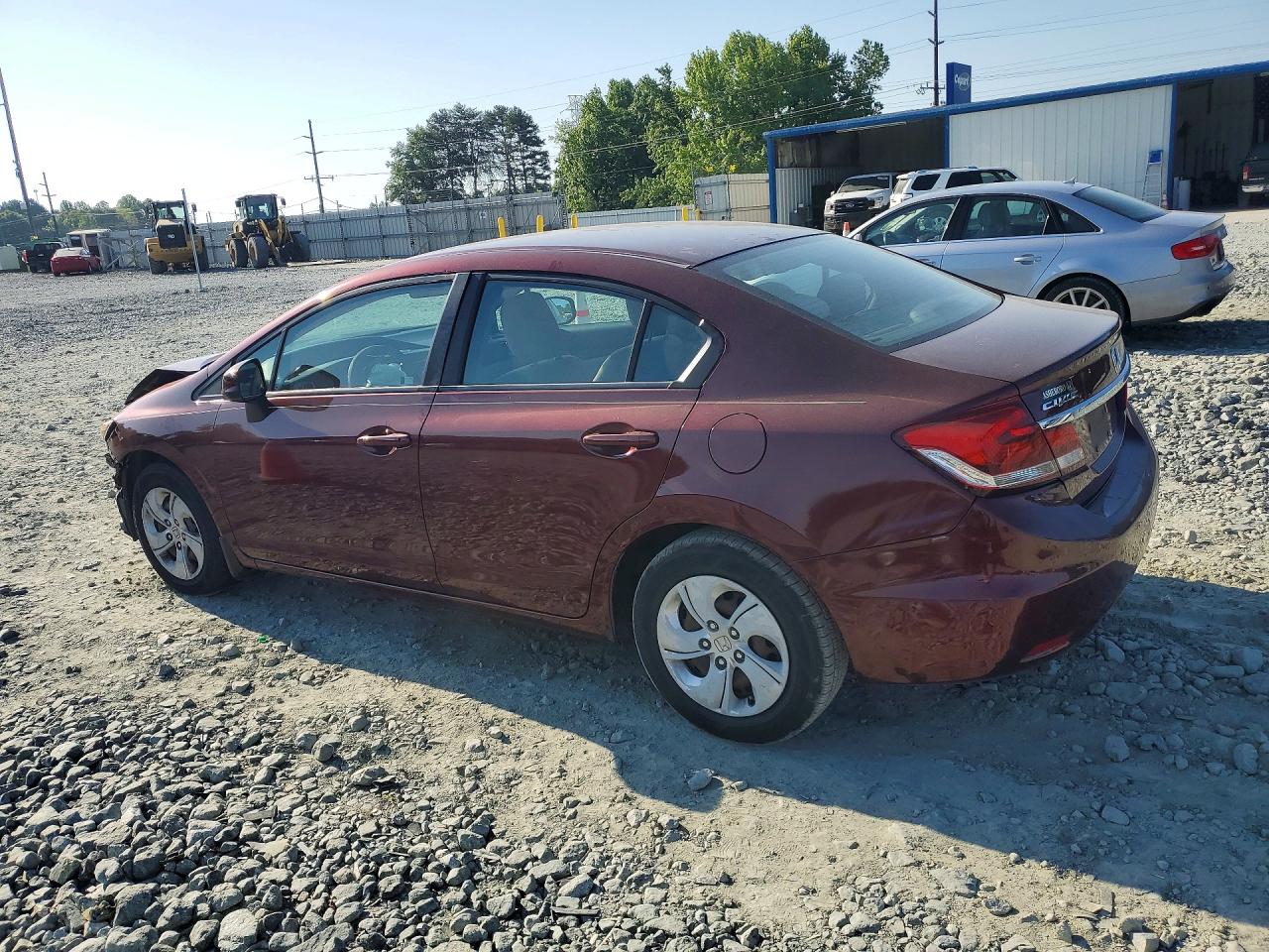 2013 Honda Civic Lx Burgundy vin: 2HGFB2F50DH599732