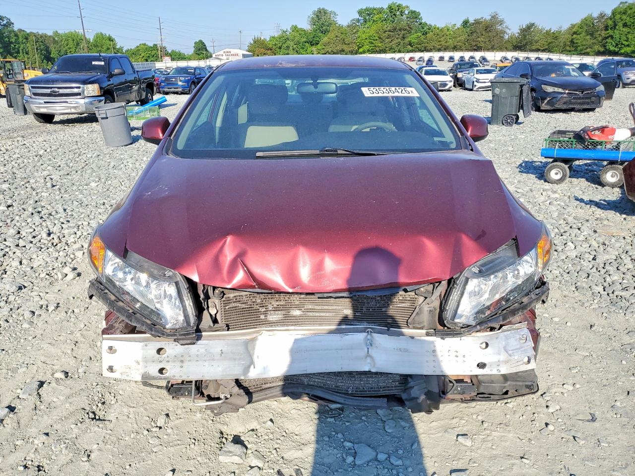 2013 Honda Civic Lx Burgundy vin: 2HGFB2F50DH599732