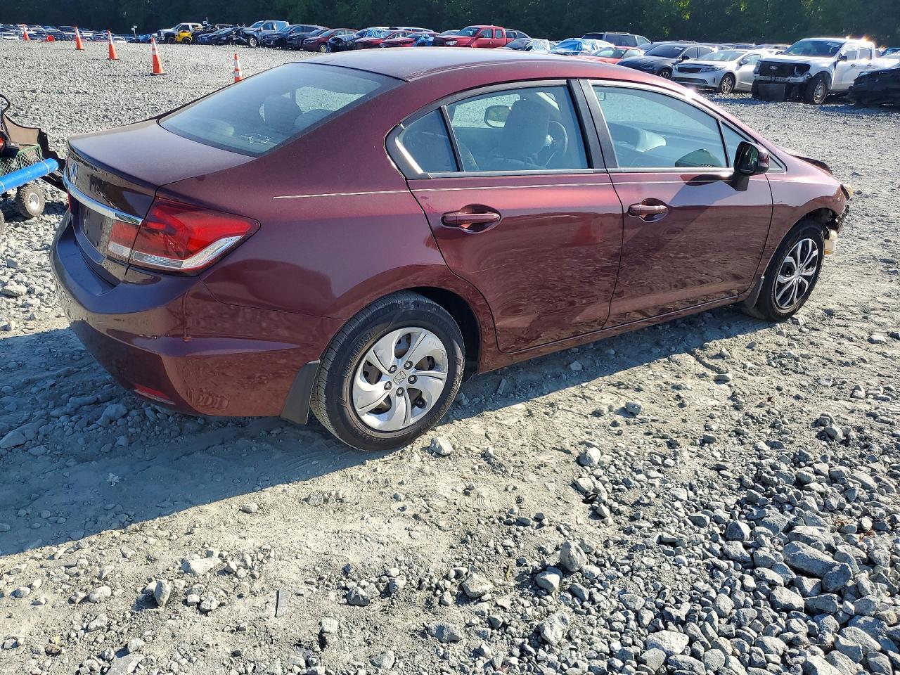 2013 Honda Civic Lx Burgundy vin: 2HGFB2F50DH599732