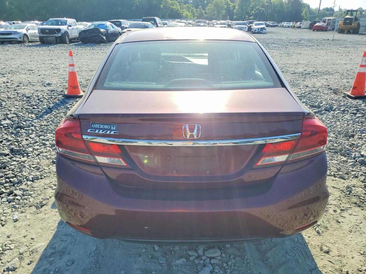 2013 Honda Civic Lx Burgundy vin: 2HGFB2F50DH599732