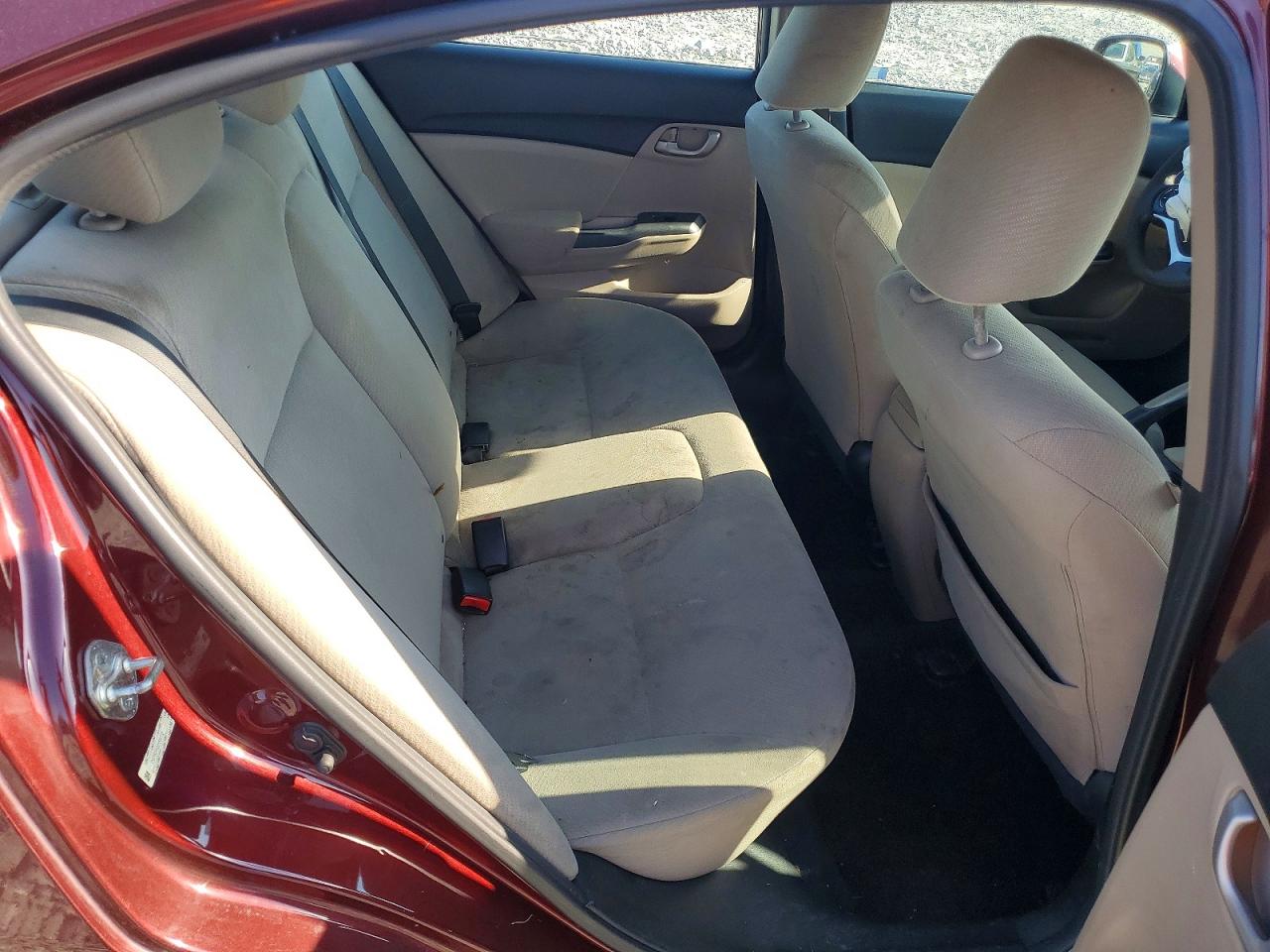 2013 Honda Civic Lx Burgundy vin: 2HGFB2F50DH599732