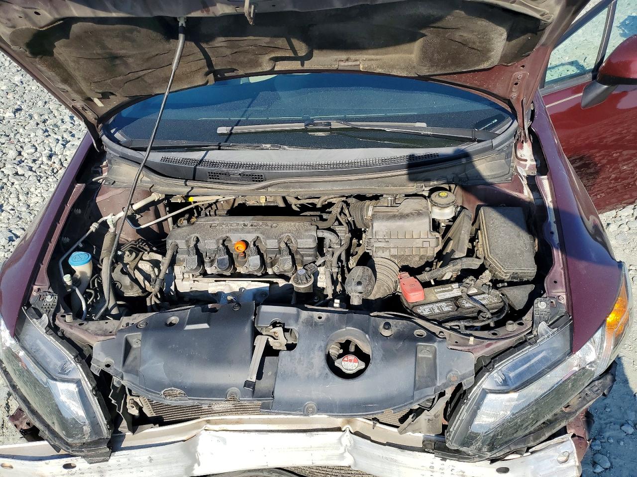 2013 Honda Civic Lx Burgundy vin: 2HGFB2F50DH599732