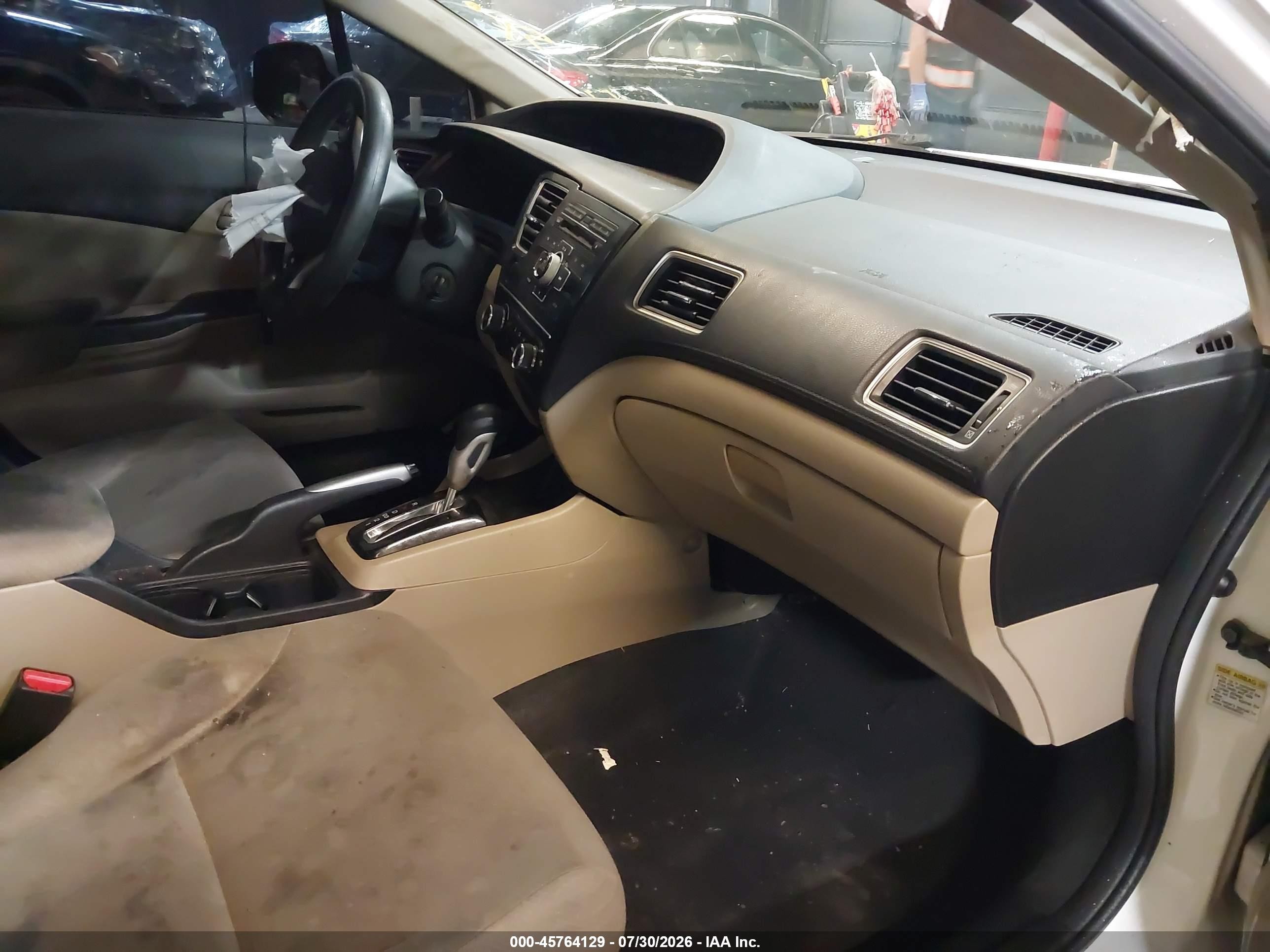 2013 Honda Civic Lx White vin: 2HGFB2F50DH600345