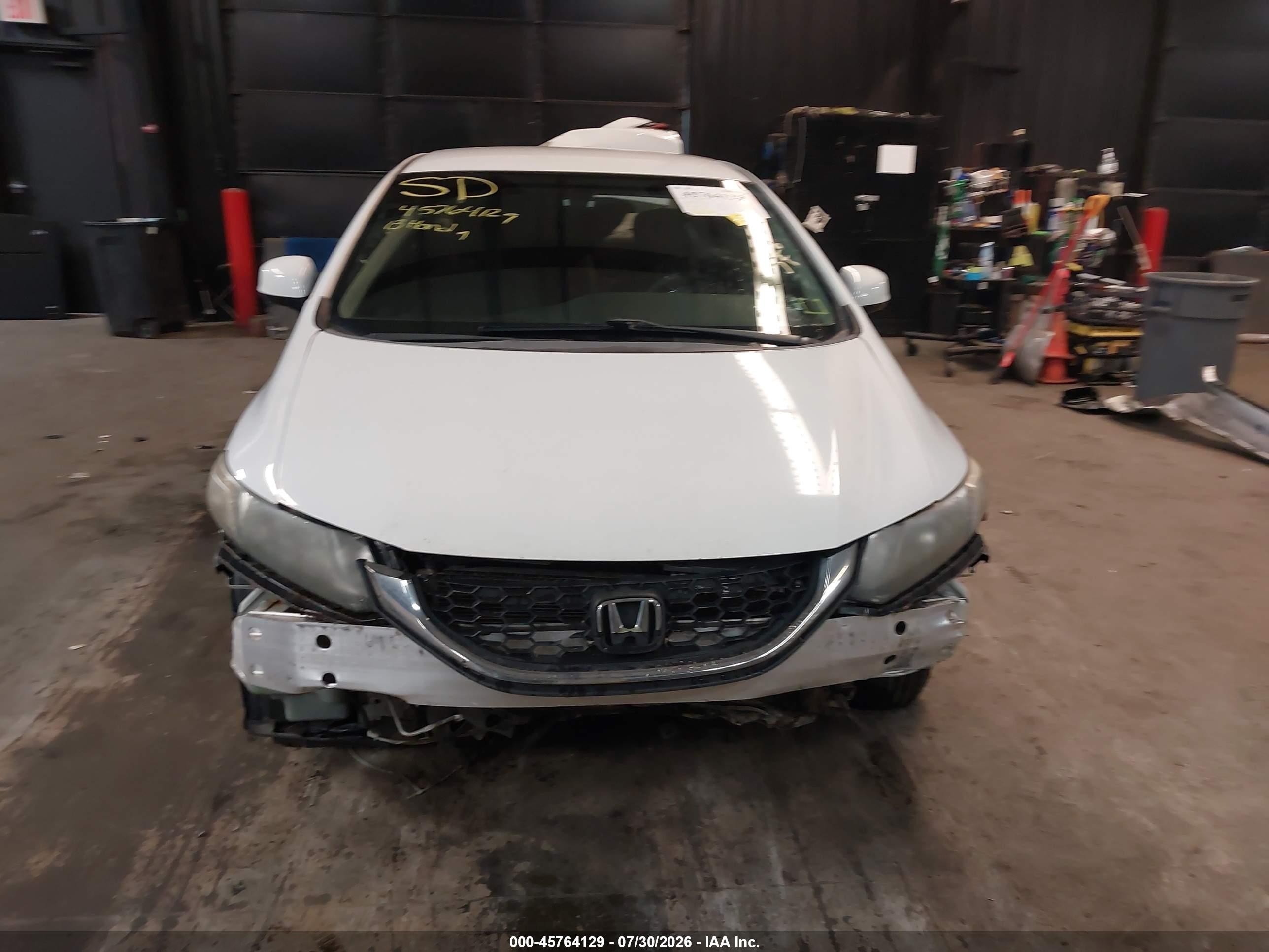 2013 Honda Civic Lx White vin: 2HGFB2F50DH600345