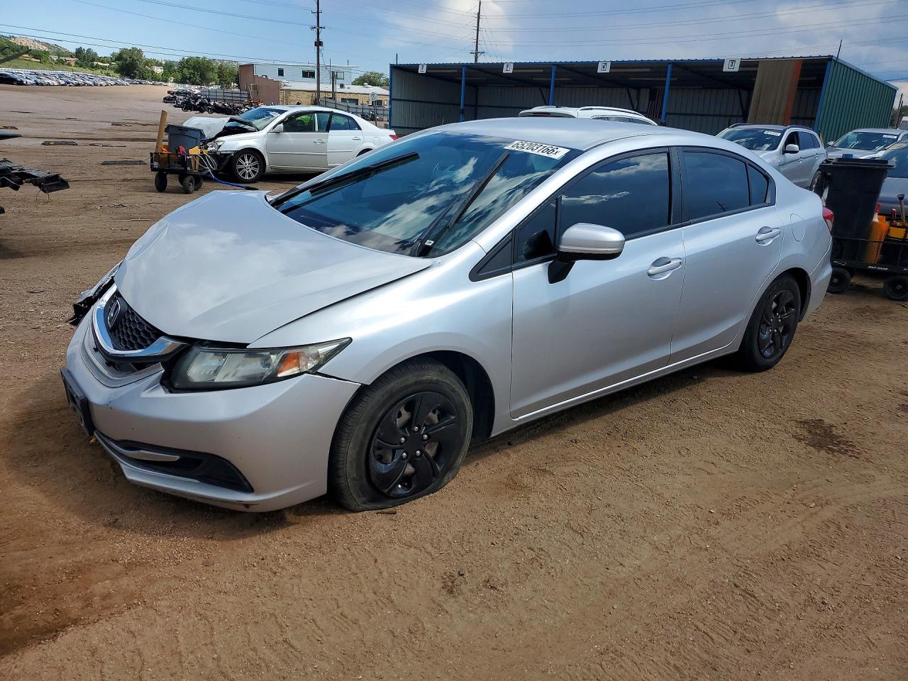 2014 Honda Civic Lx Серебряный vin: 2HGFB2F50EH501493